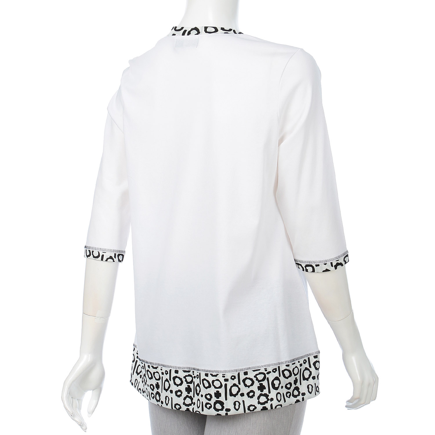 ROYAL VERDY クレリック落書き幾何柄切替プルオーバー - 画像2