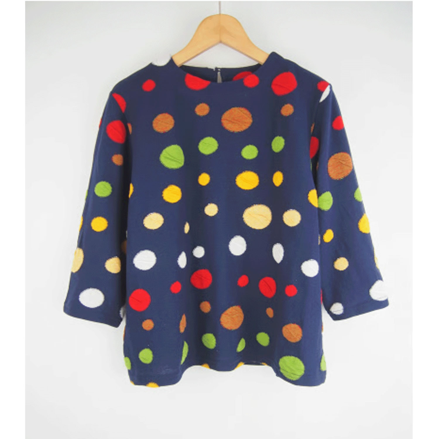 LaLa que sera マルチカラードットジャガードプルオーバー - 画像7