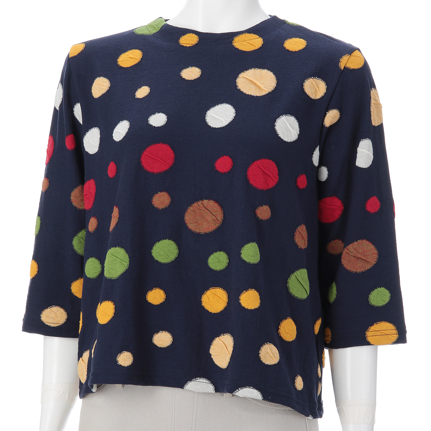 LaLa que sera マルチカラードットジャガードプルオーバー - 画像8