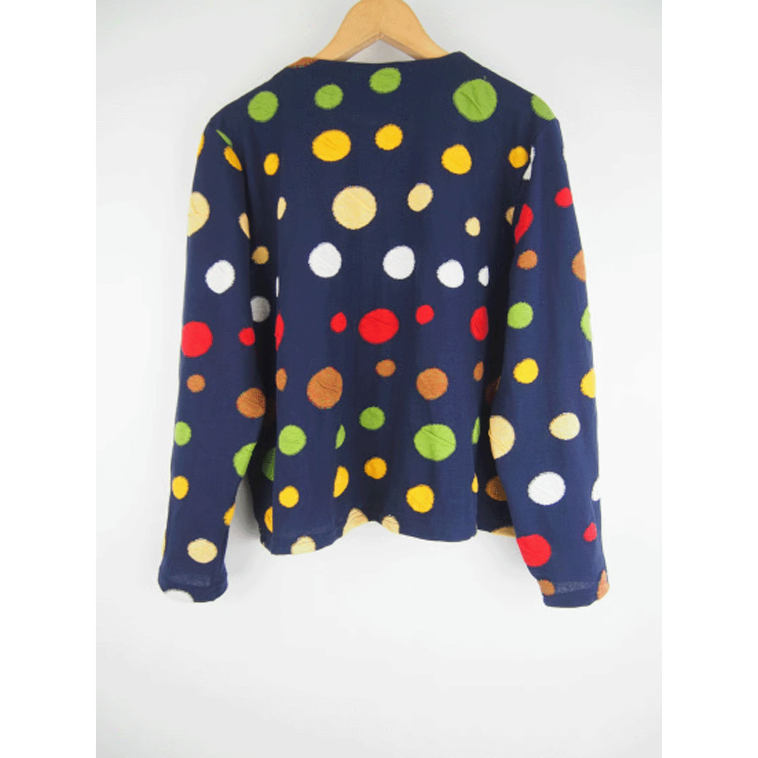 LaLa que sera マルチカラードットジャガードカーディガン - 画像2