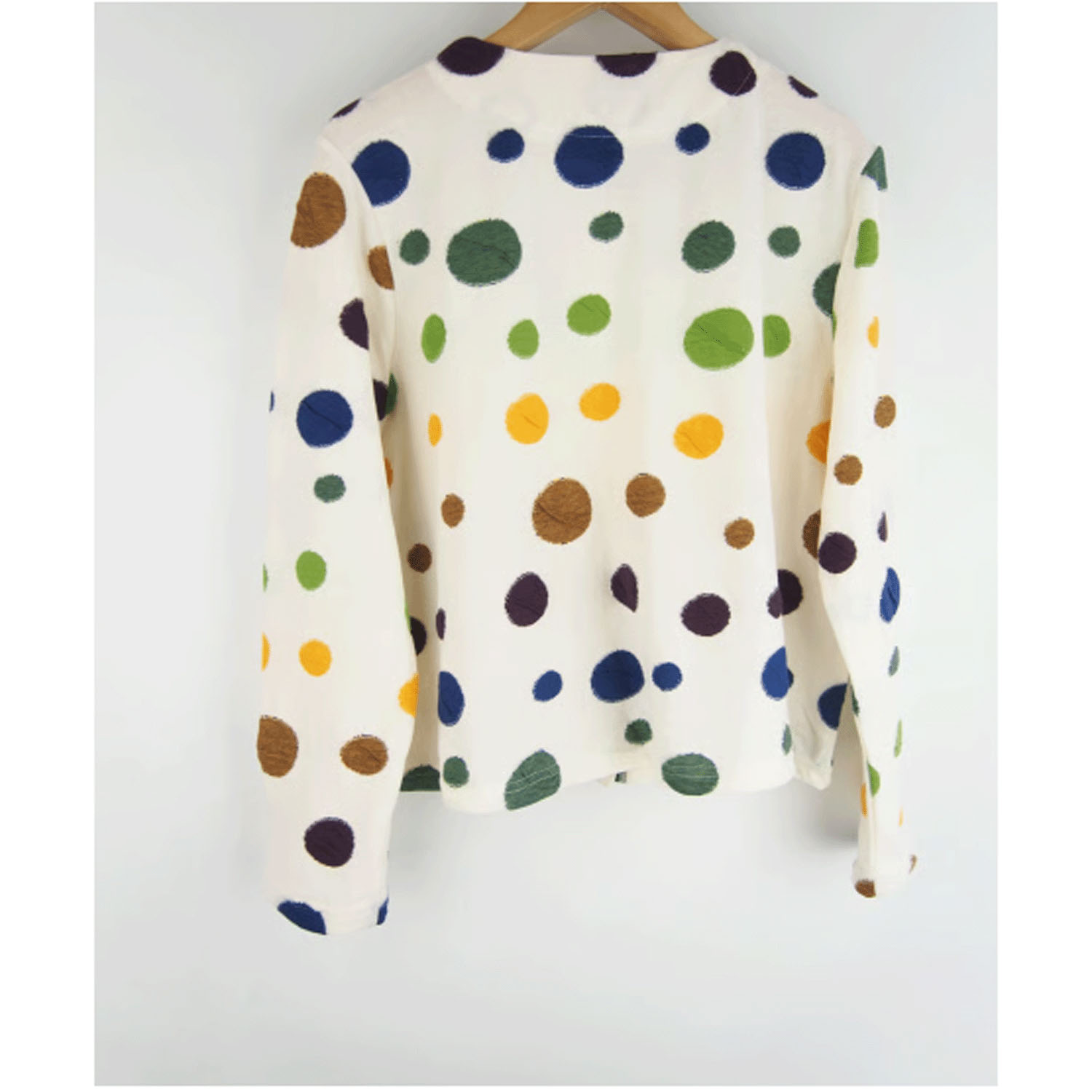 LaLa que sera マルチカラードットジャガードカーディガン - 画像11