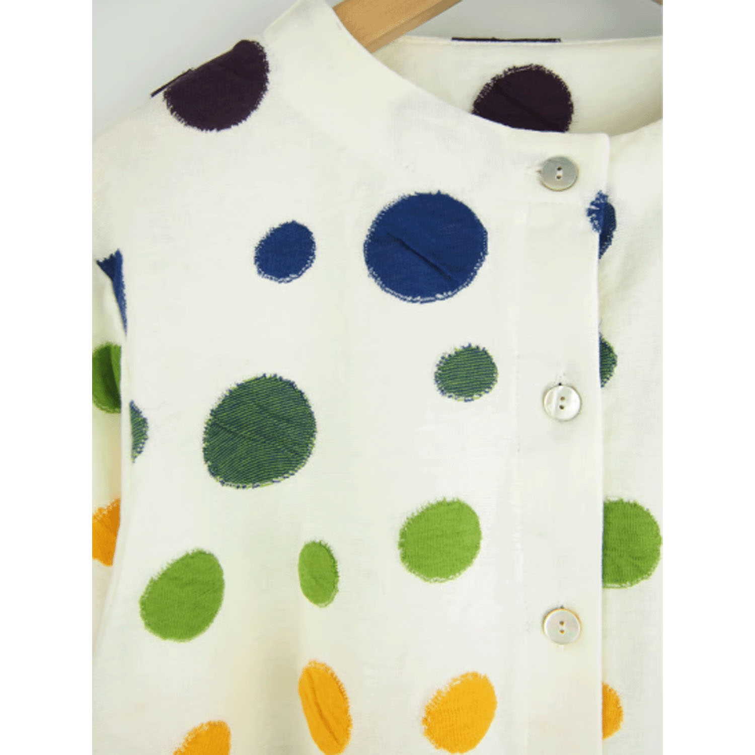 LaLa que sera マルチカラードットジャガードカーディガン - 画像12