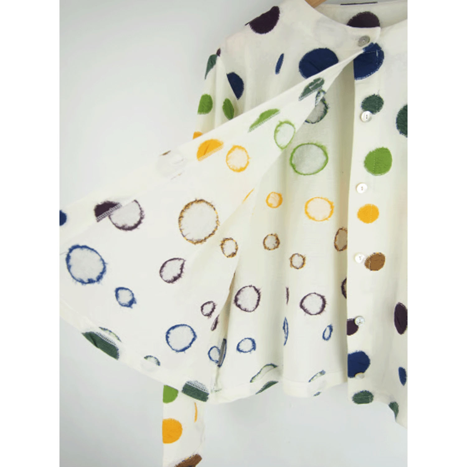 LaLa que sera マルチカラードットジャガードカーディガン - 画像9