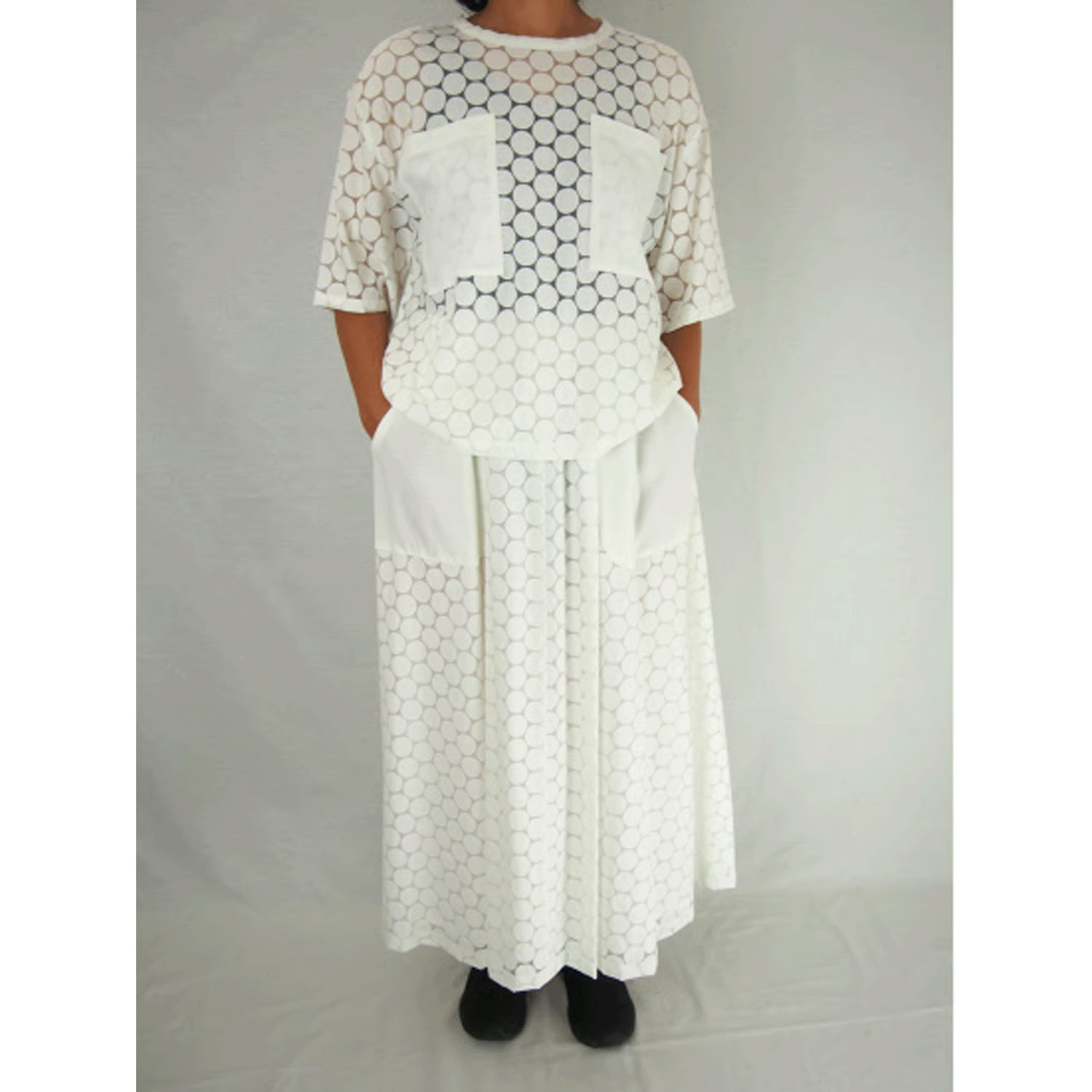 GIPSY BLUE オーガンジードットクロススカート - 画像4