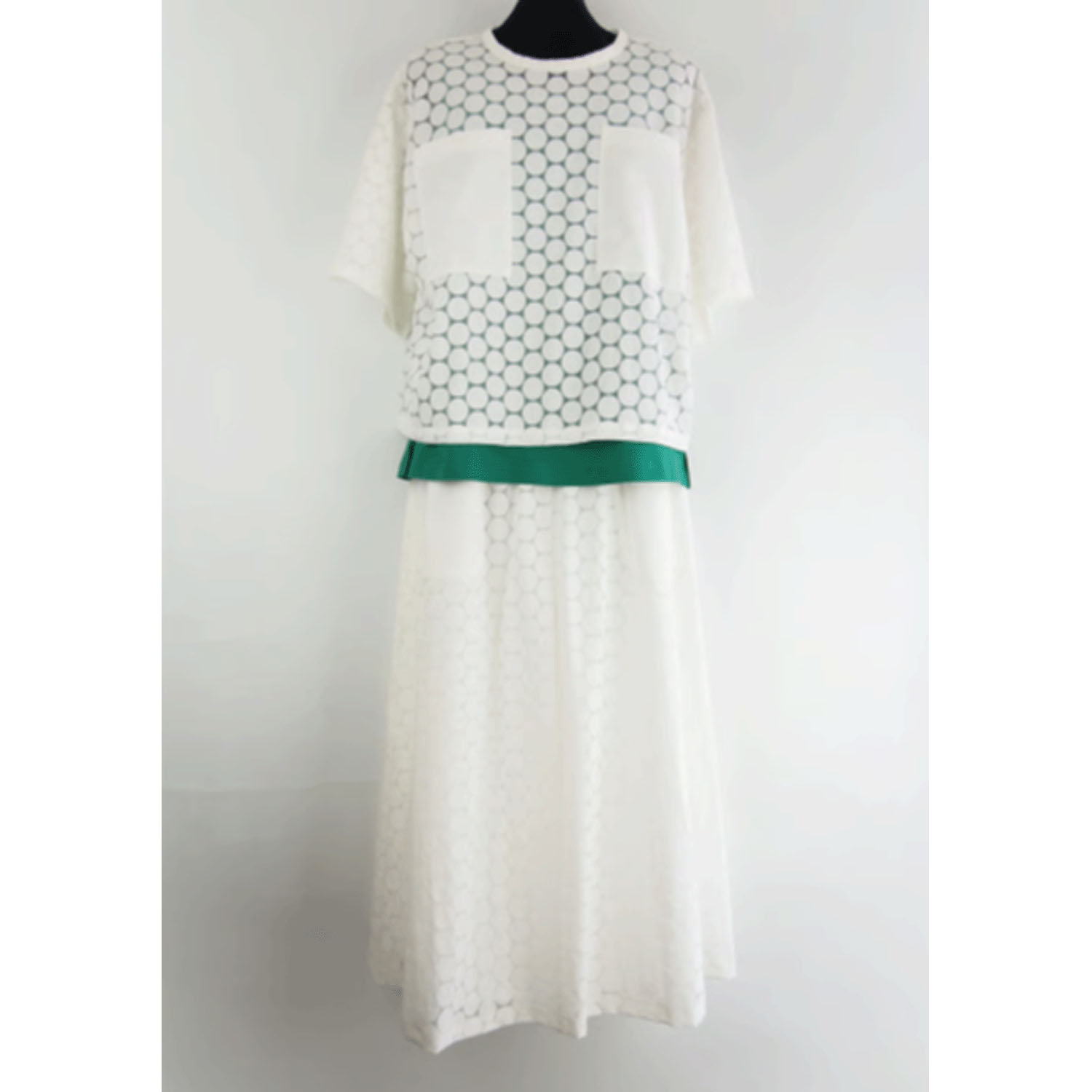 GIPSY BLUE オーガンジードットクロススカート