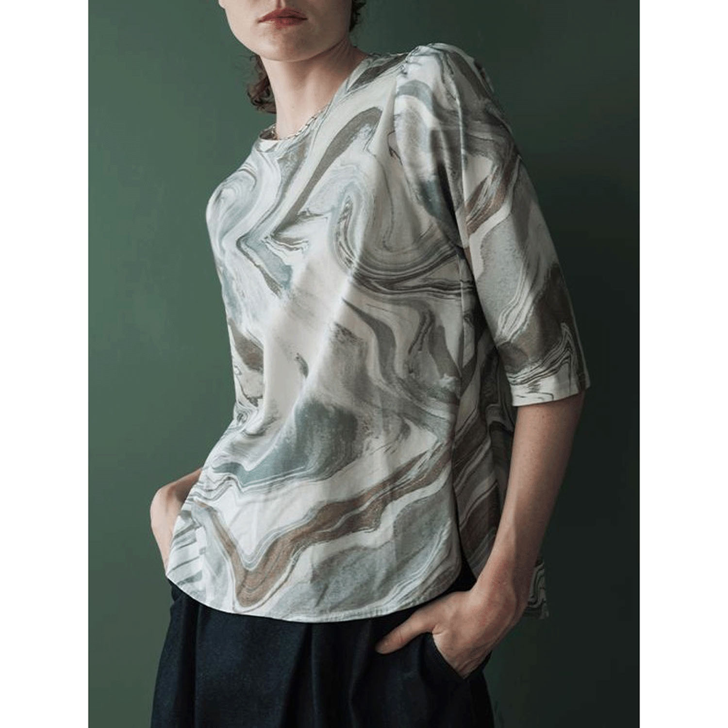 【お取り寄せ】akane マーブル柄プリントT - 画像3