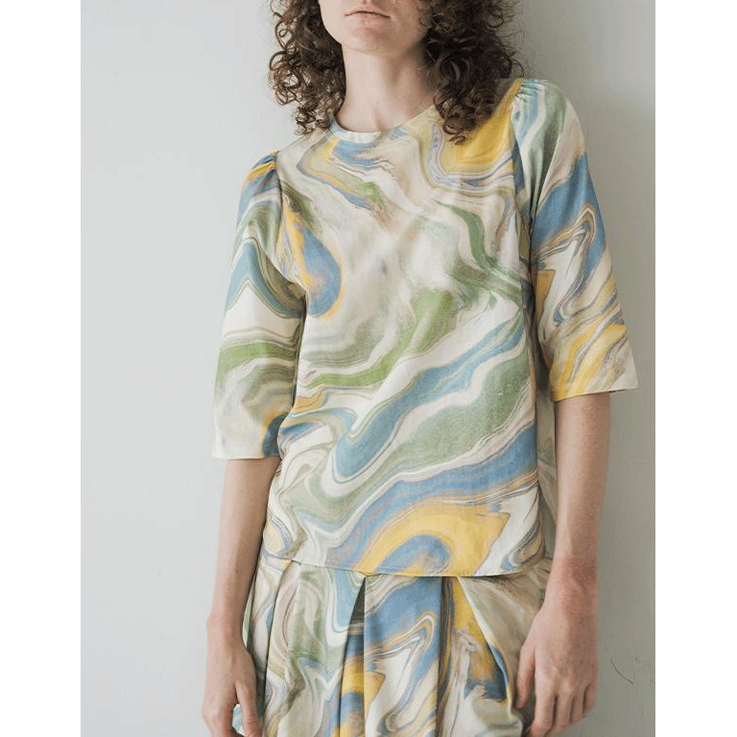 【お取り寄せ】akane マーブル柄プリントT