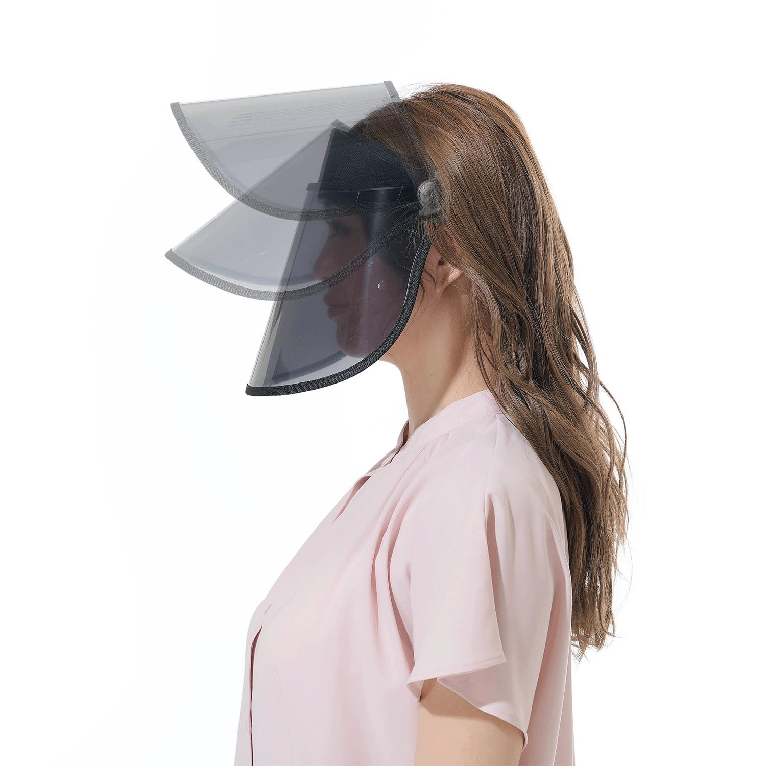 顔すっぽりUVカットサンバイザー 2個束 - 画像3