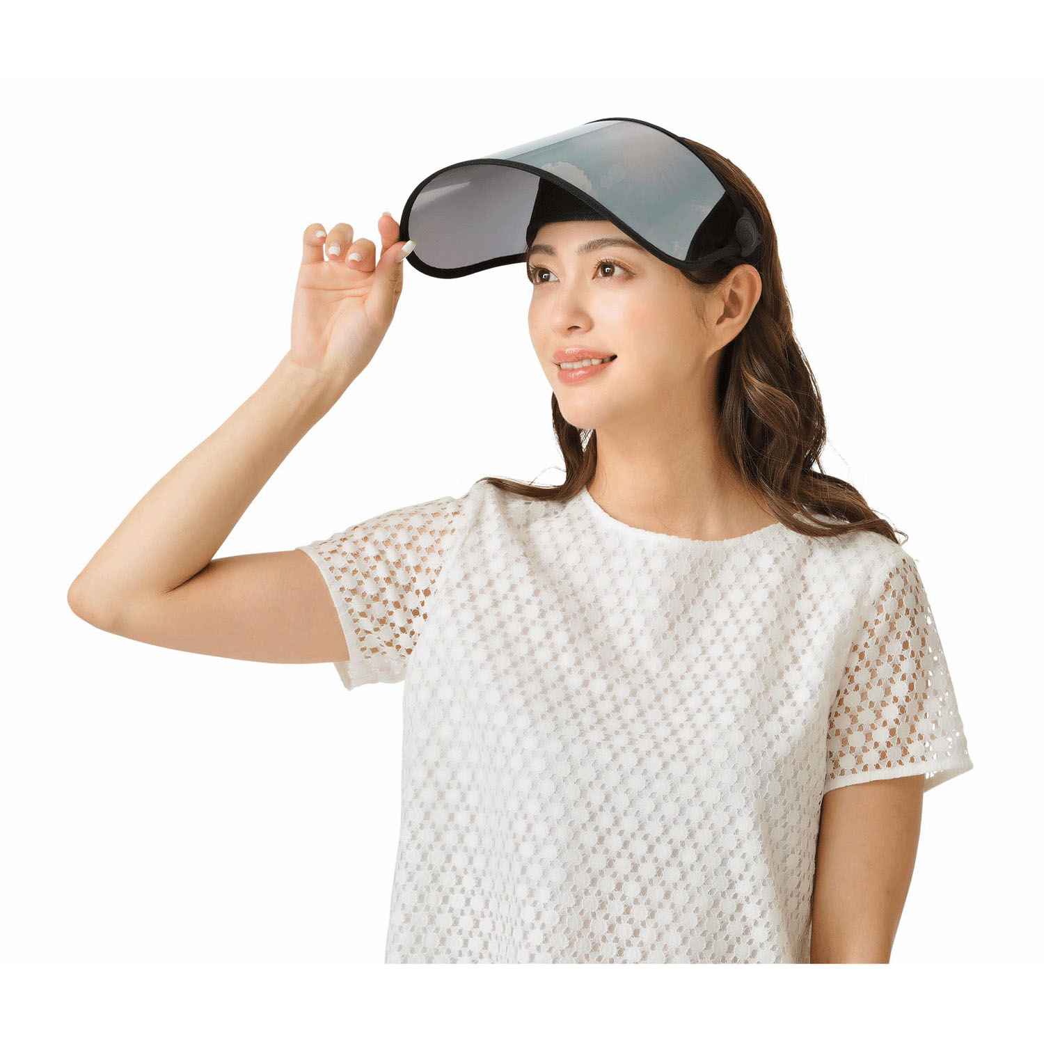 顔すっぽりUVカットサンバイザー 2個束 - 画像1