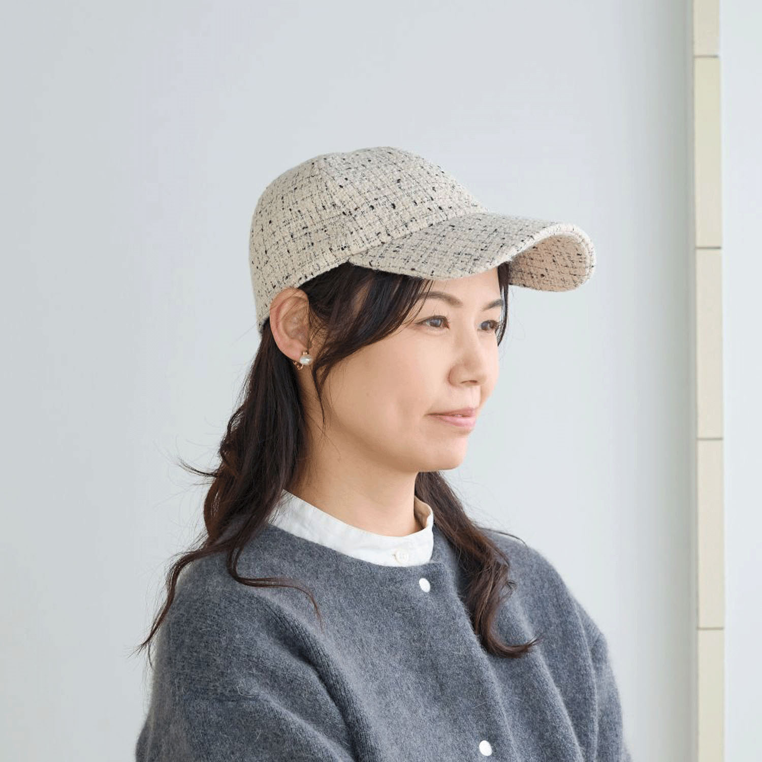 クラシカルな大人のツイードキャップ - 画像1