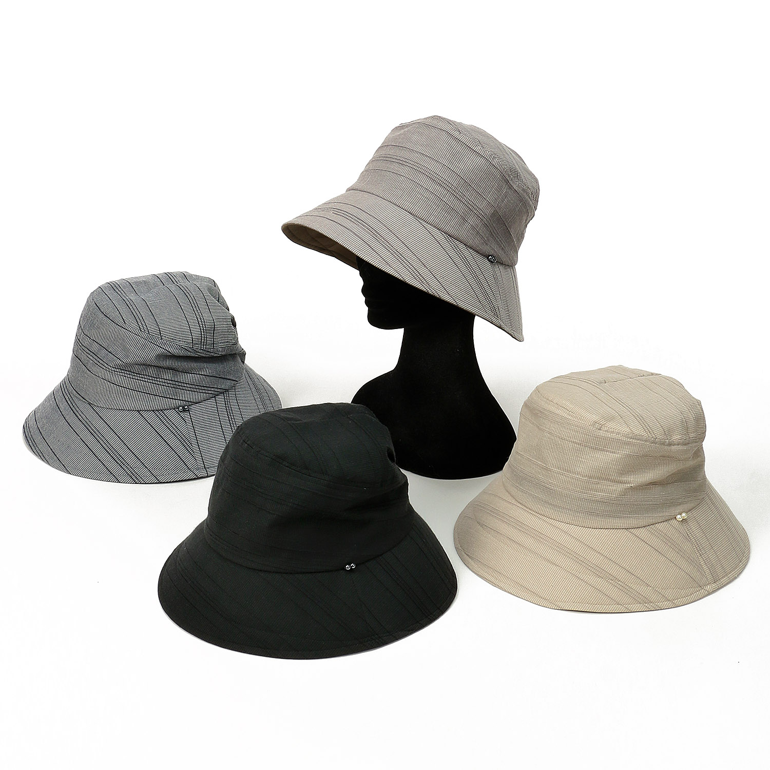 日本製 越前織り後ろ割れダウンハット - 画像1