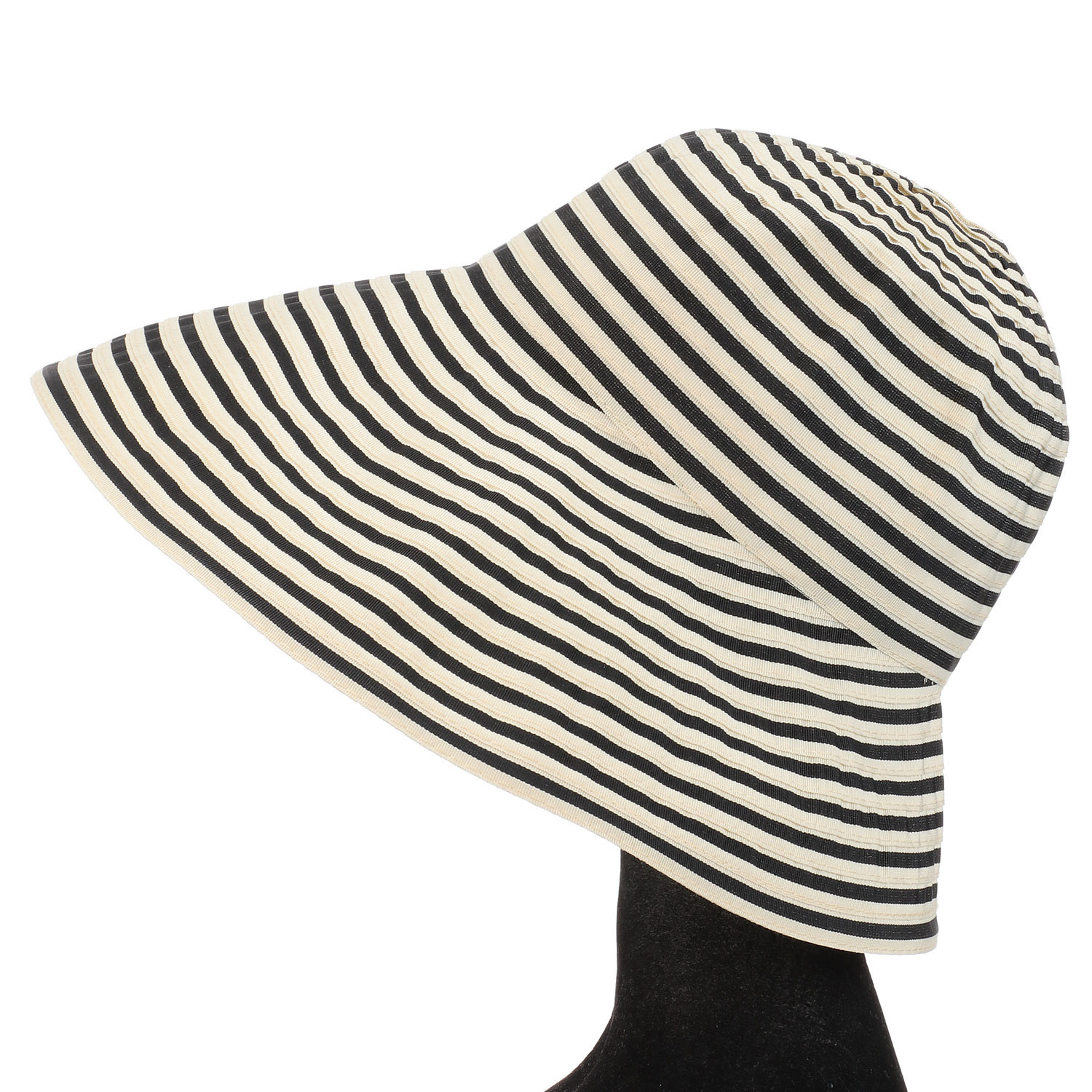 つば広ストライプエメリーハット - 画像2