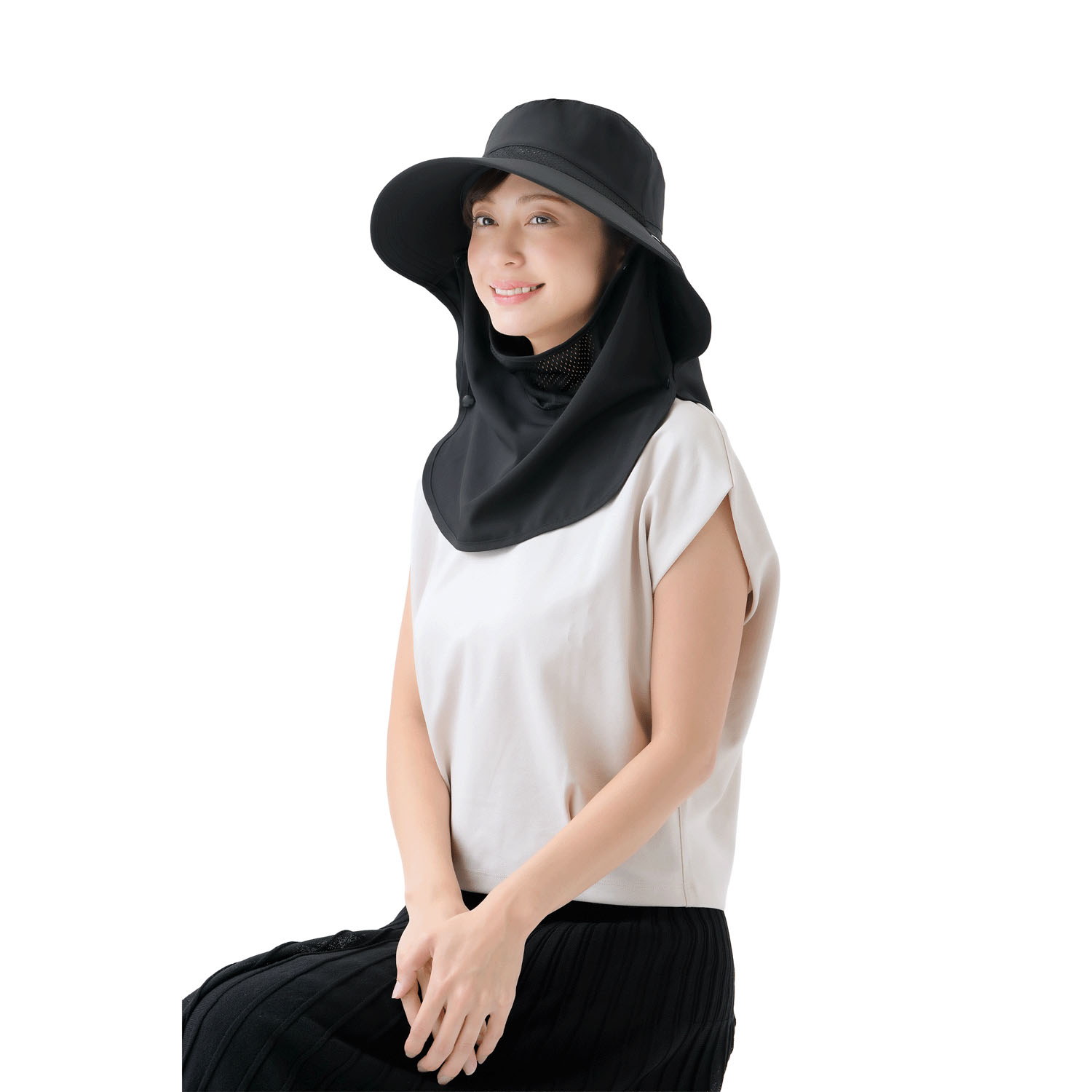 UV＆クールフェイスカバー付き3wayハット - 画像3