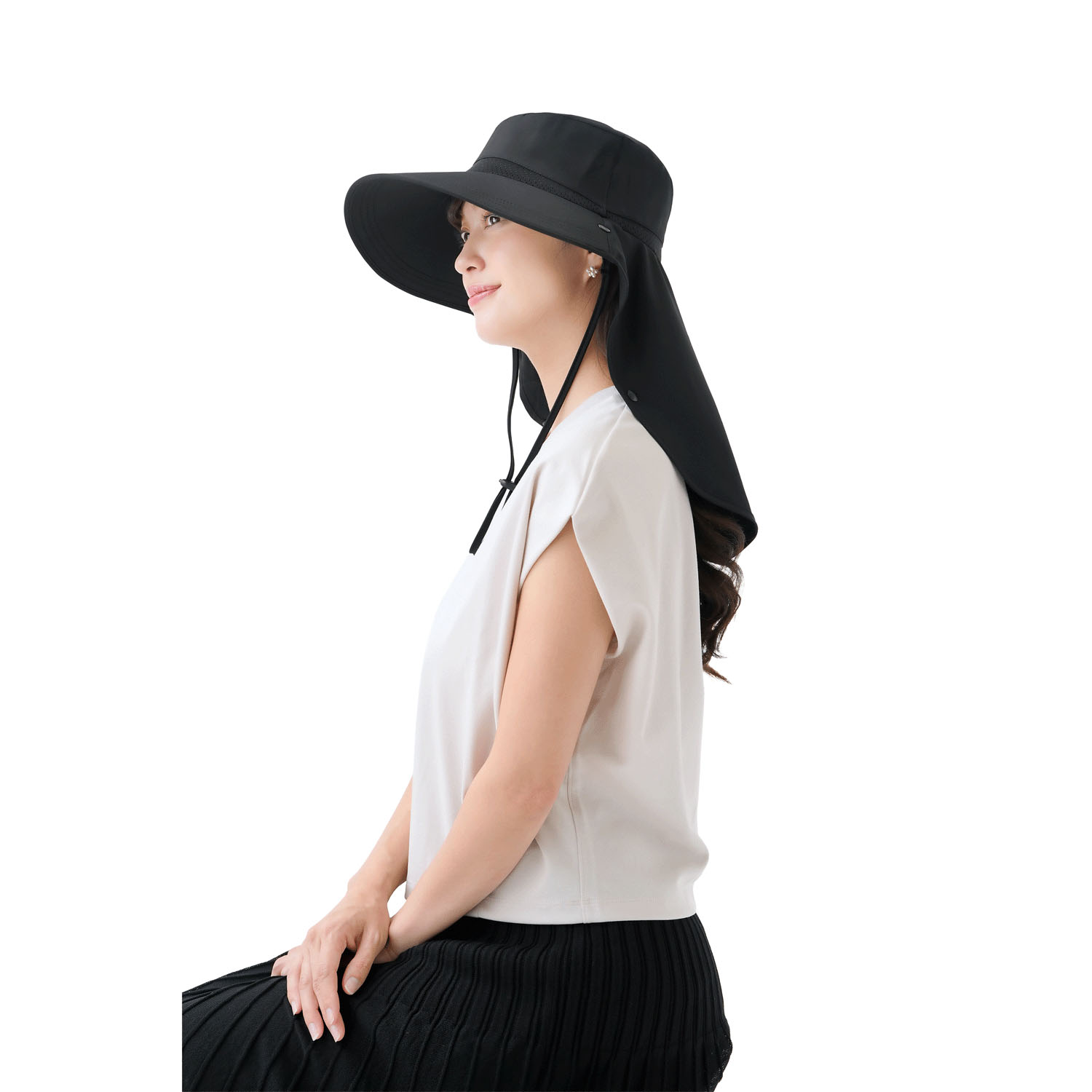 UV＆クールフェイスカバー付き3wayハット - 画像4