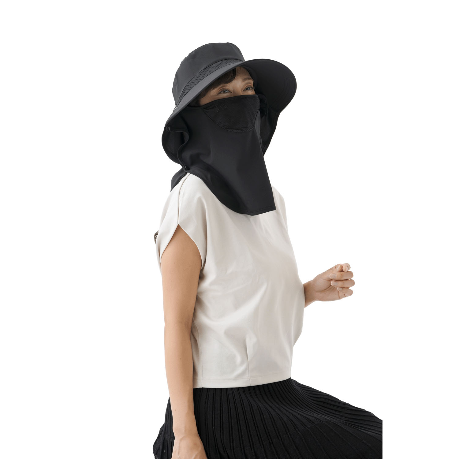 UV＆クールフェイスカバー付き3wayハット - 画像6