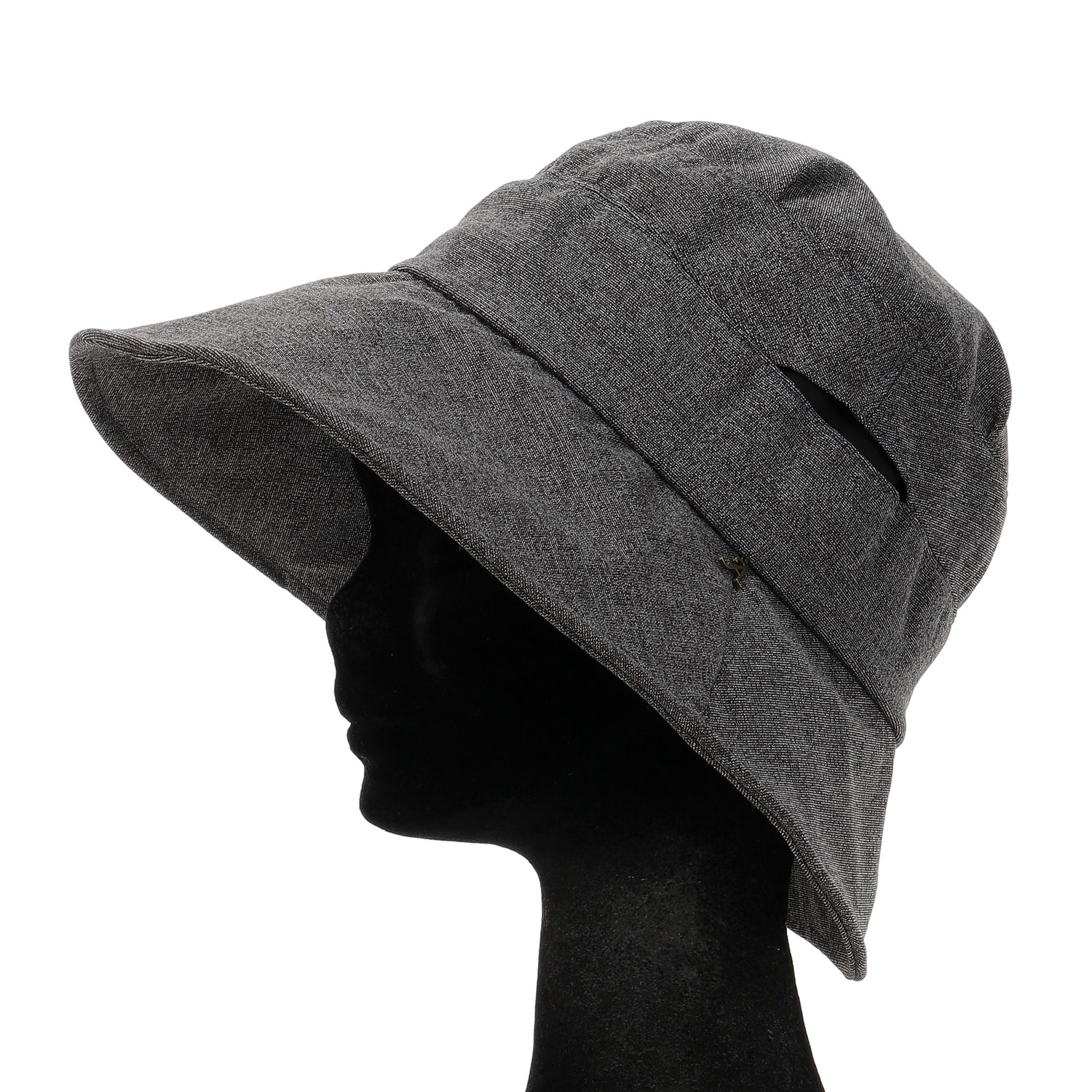 遮光芯入りデニム調ハット - 画像2