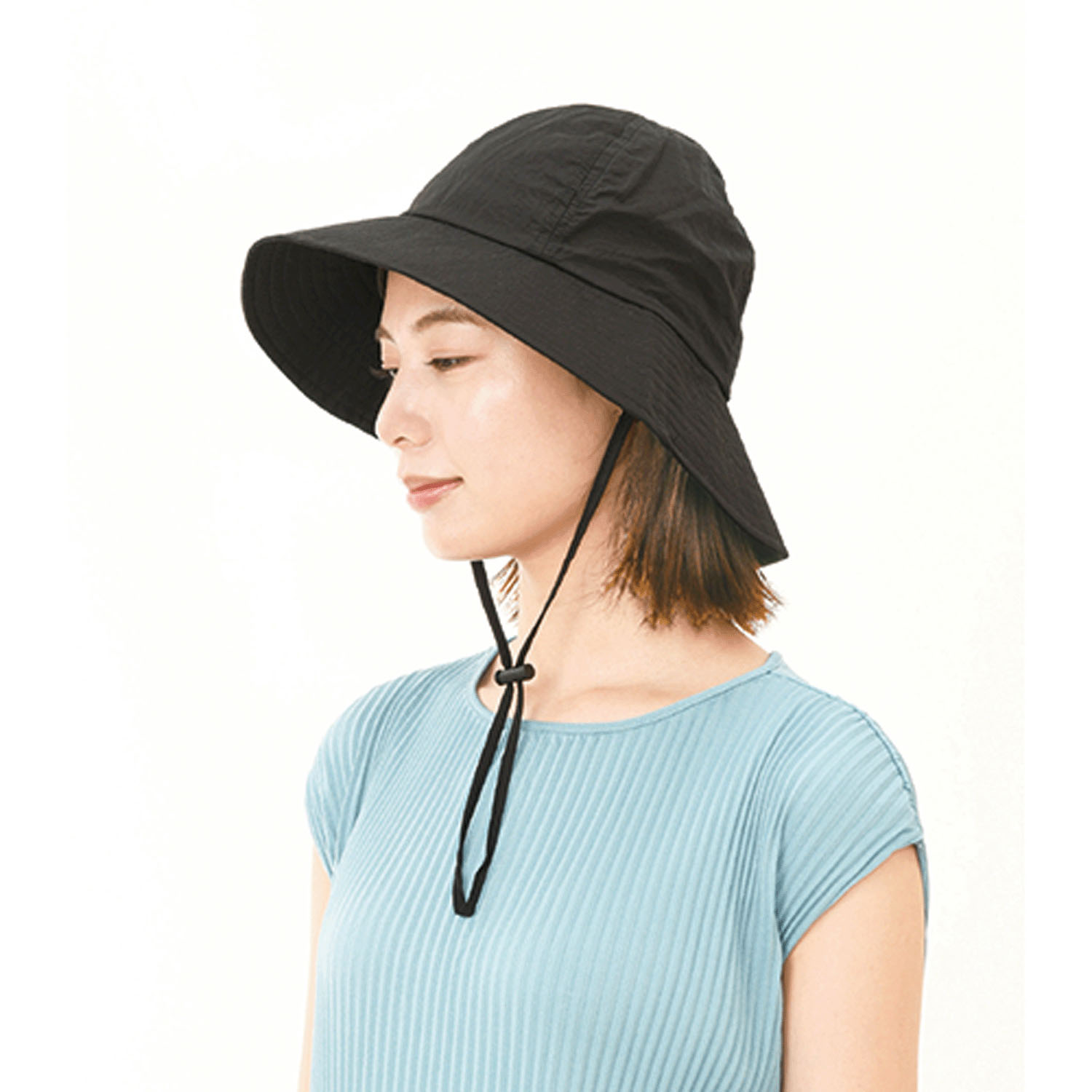 風で飛ばない ツバ広サファリハット - 画像1