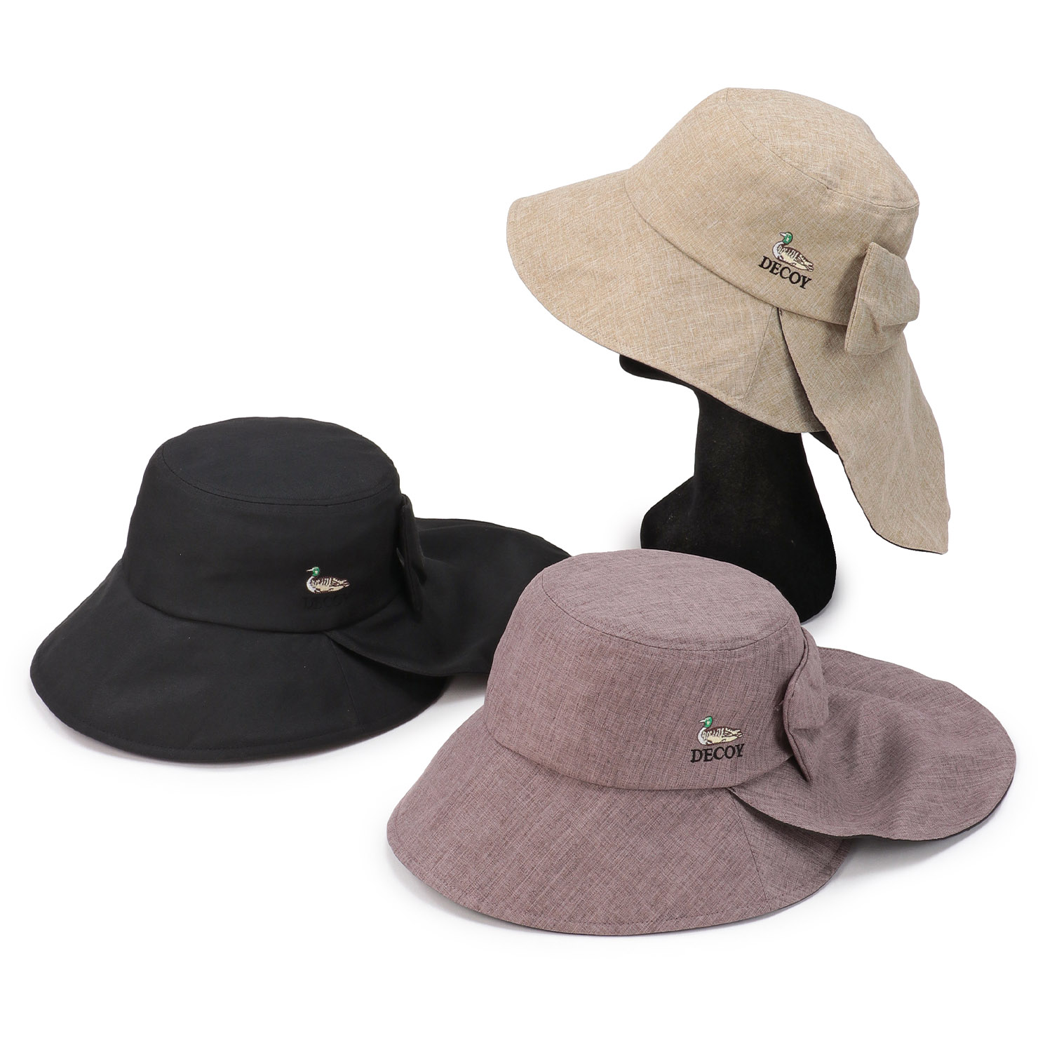 DECOY 接触冷感タレ付きハット