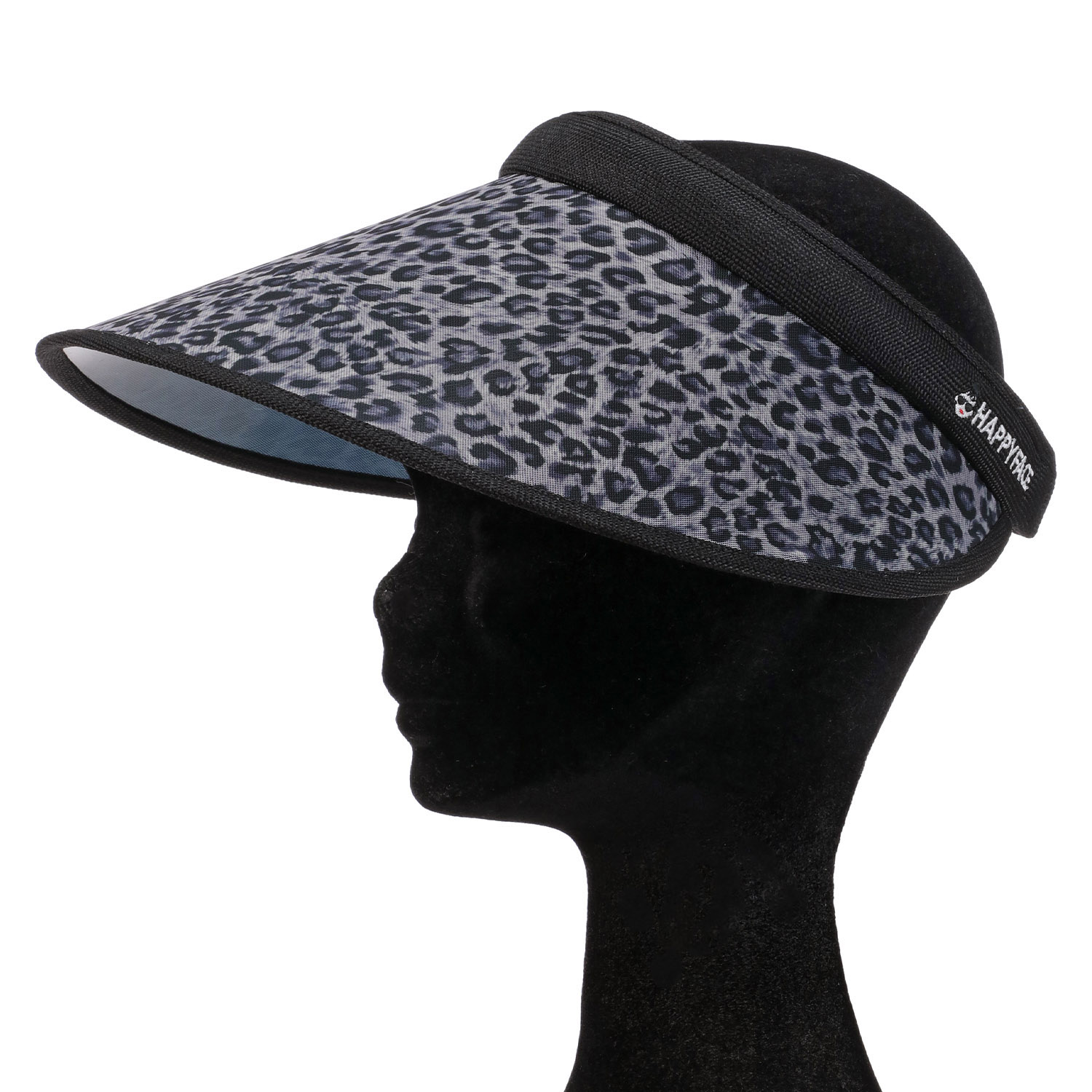 HAPPY FACE ヒョウ柄クリップバイザー - 画像1