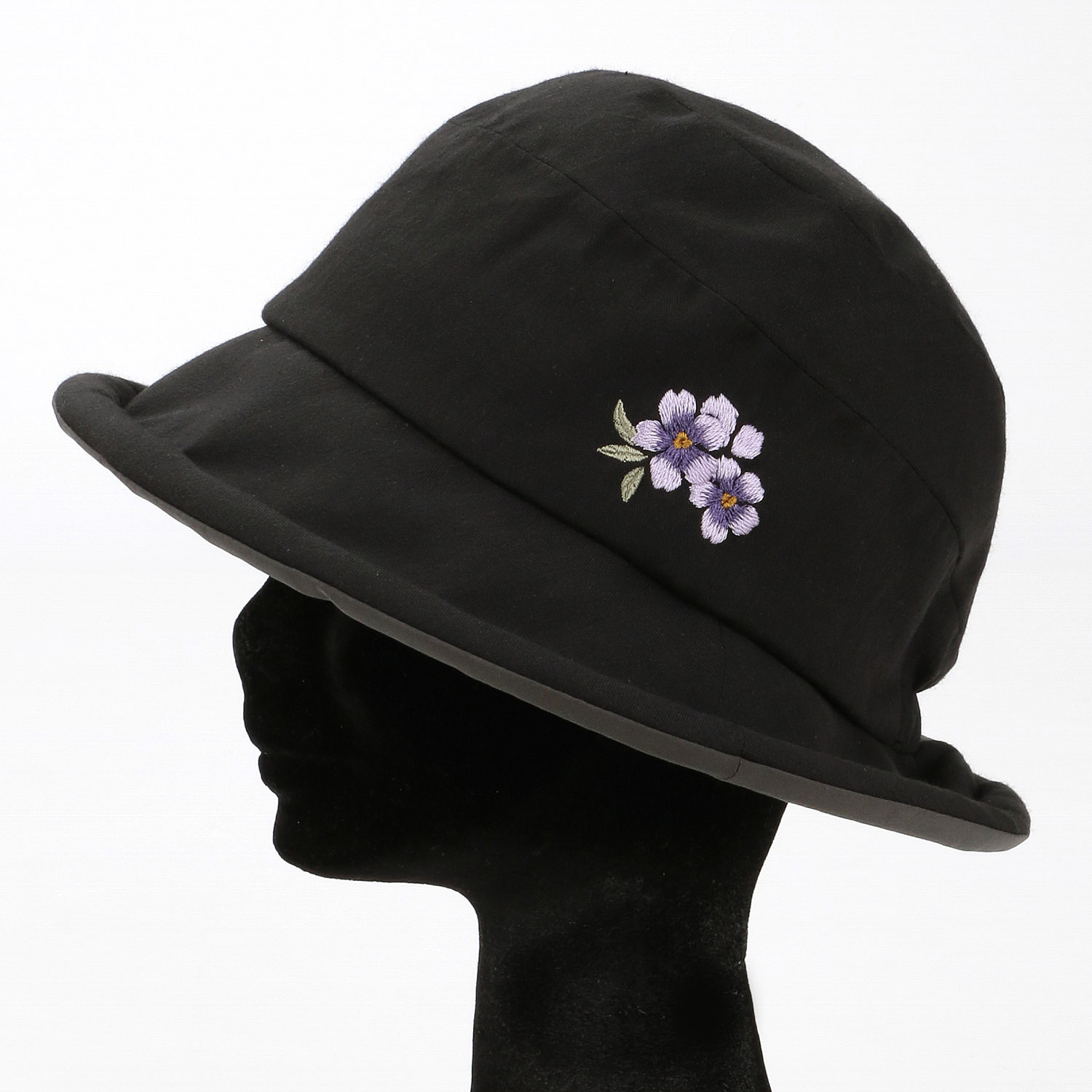 宇野千代 シャンブレーガーゼ膨れつばエミリーダウンハット - 画像2