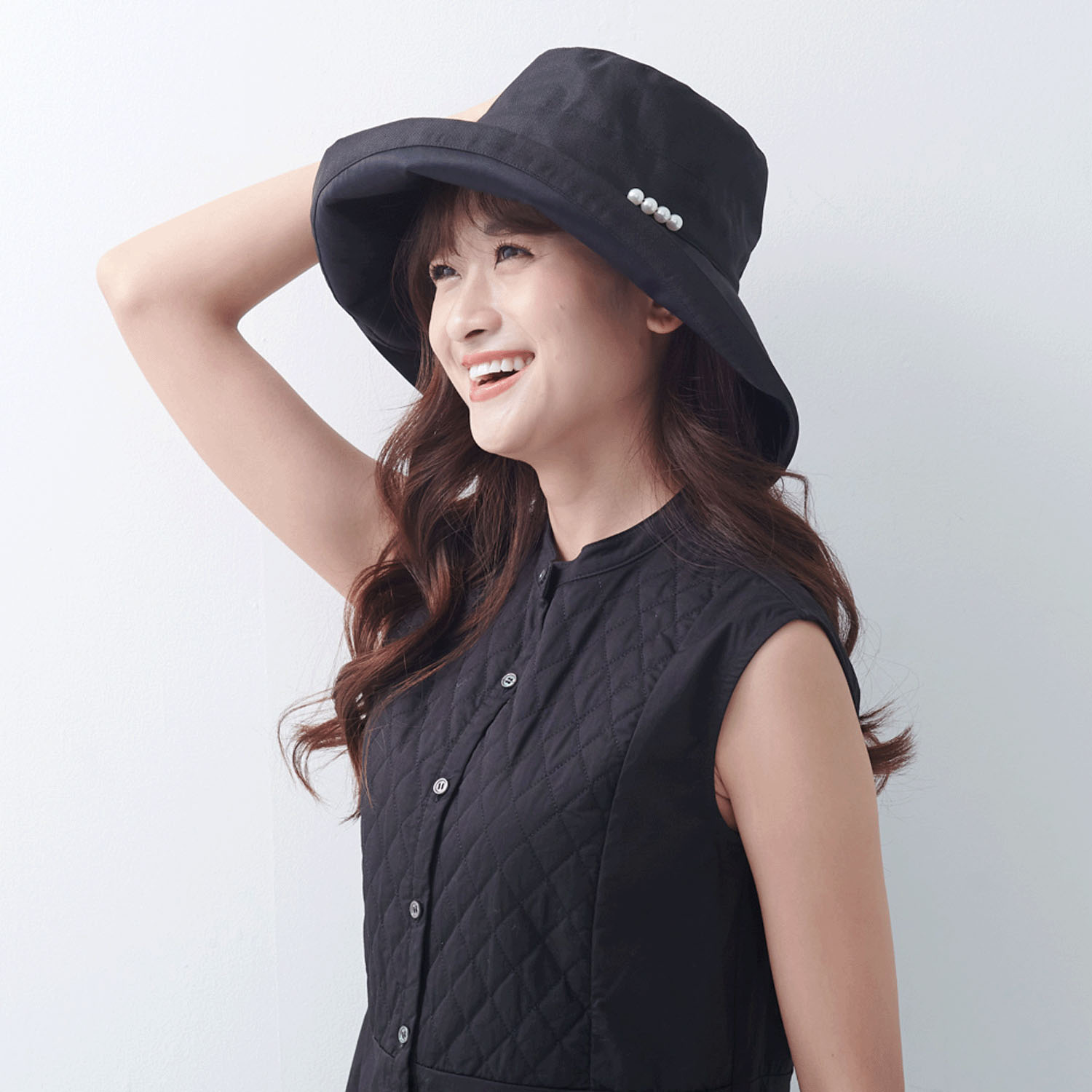 pink trick 完全遮光パールハット - 画像2