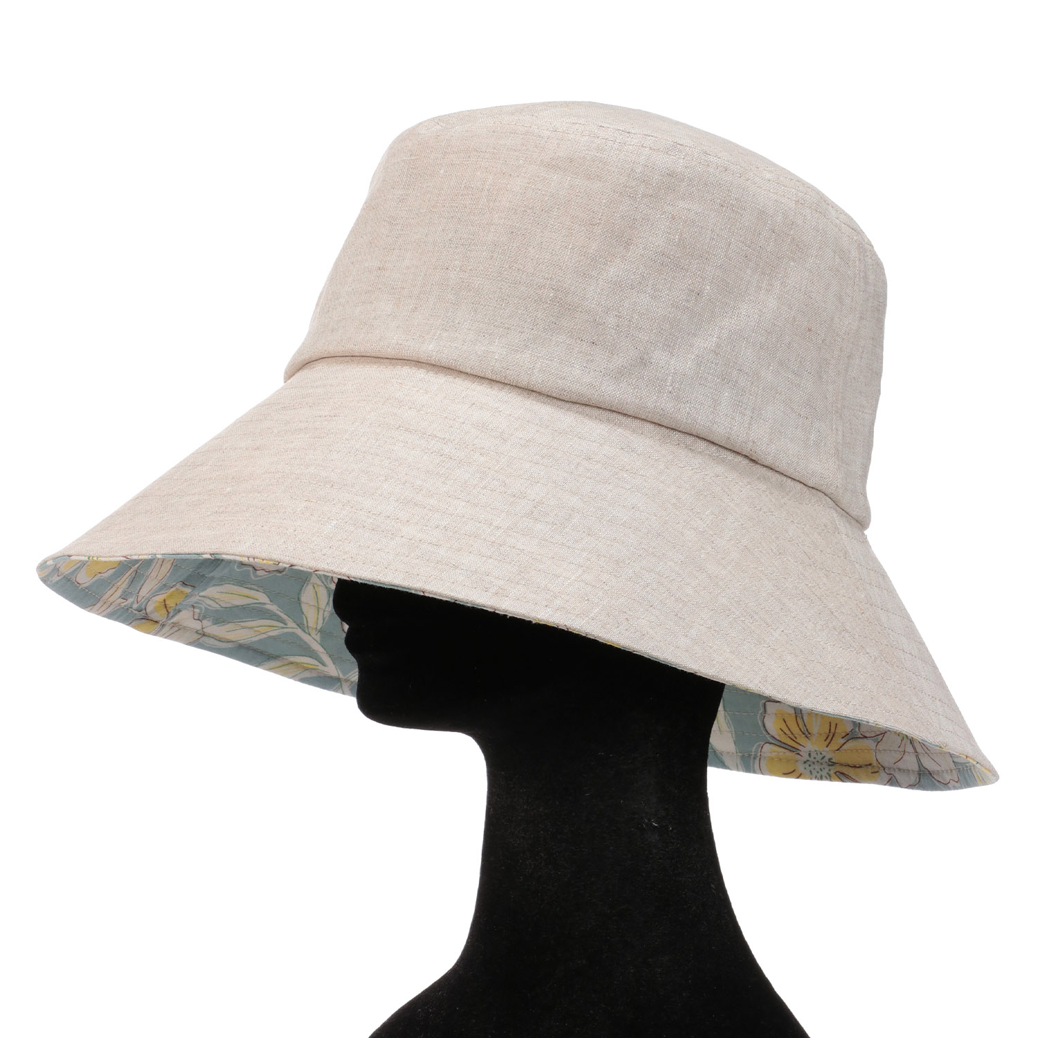 つば裏プリント麻ダウンハット - 画像3