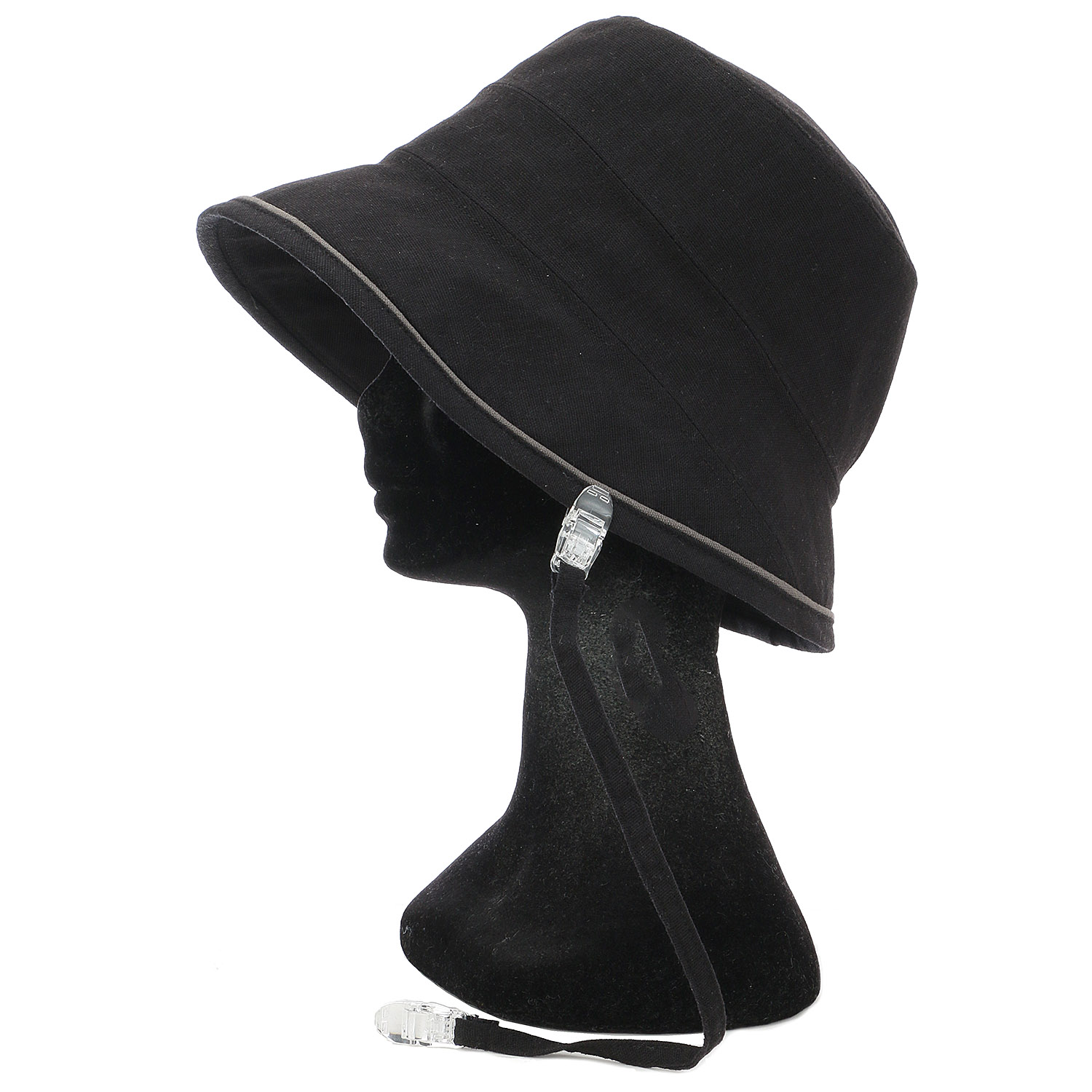 【在庫限り終了】ハットクリップ付き麻混切替ハット - 画像2