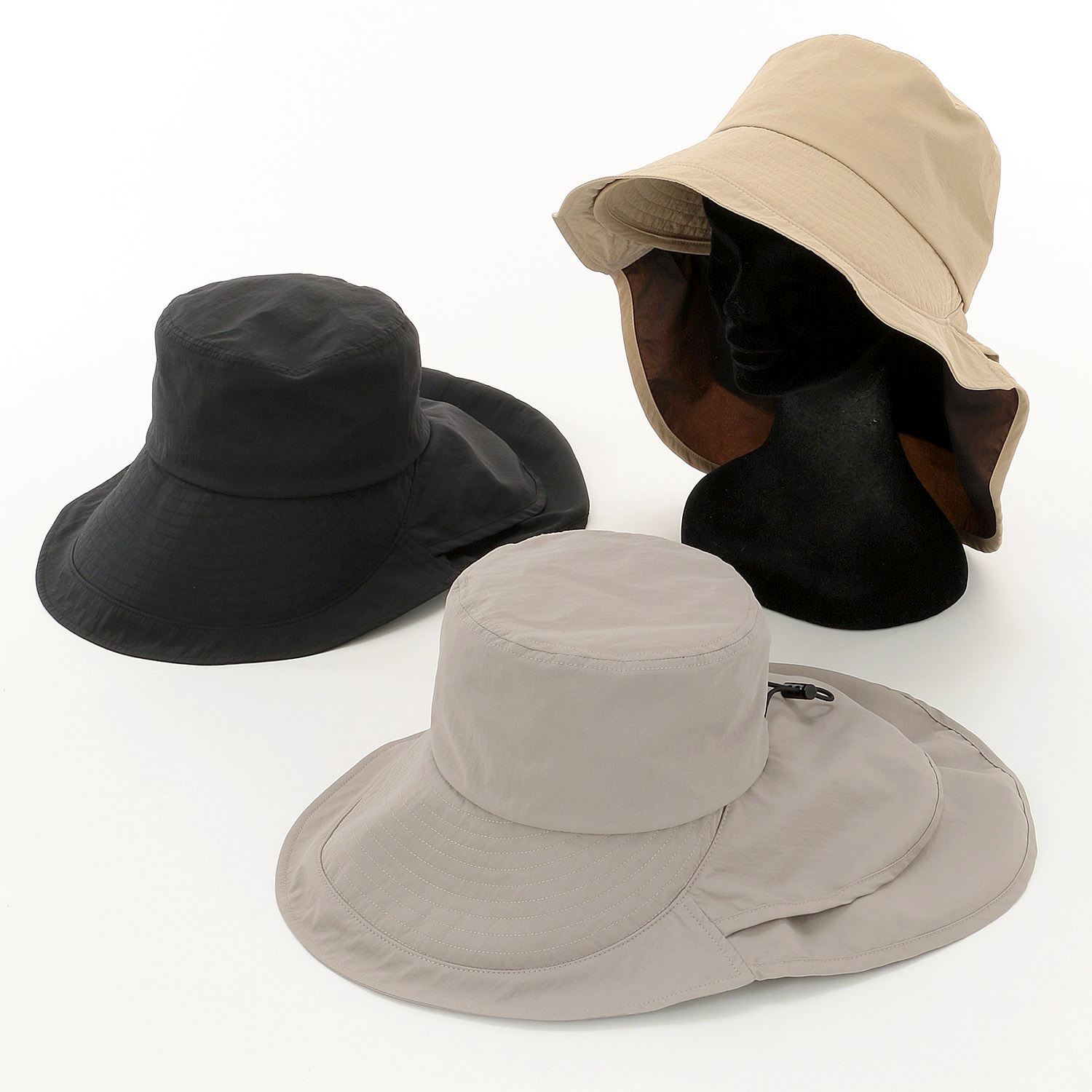 【ベージュ終了】UVシェードハット - 画像1
