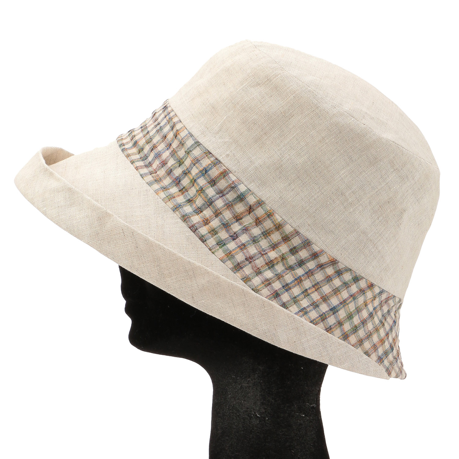 【ブラック終了】リネンオブザーハット チェック切替 - 画像3