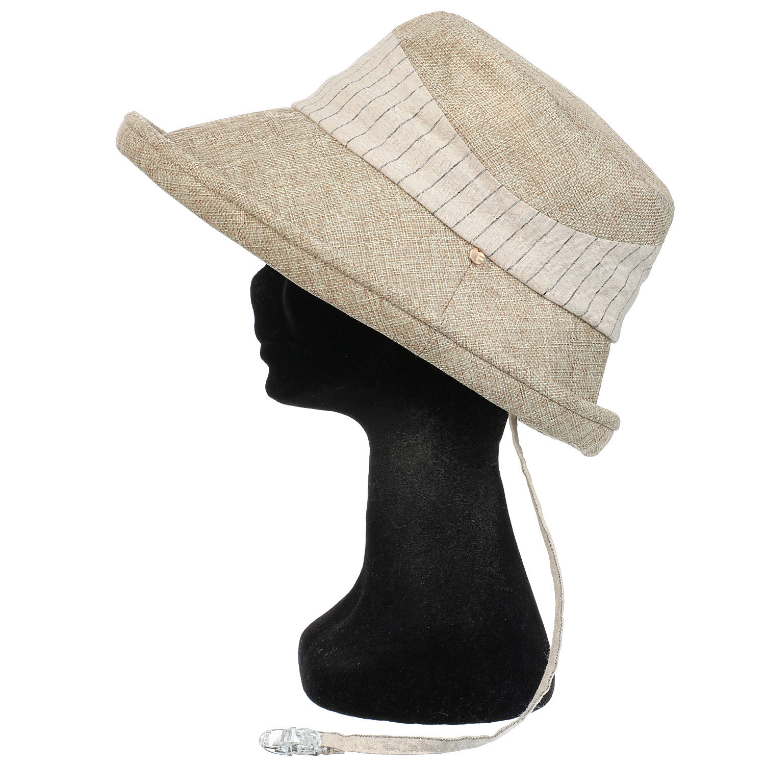 【ベージュ、ネイビーブルー終了】ポリジュートクリップ付き変形セーラー - 画像3