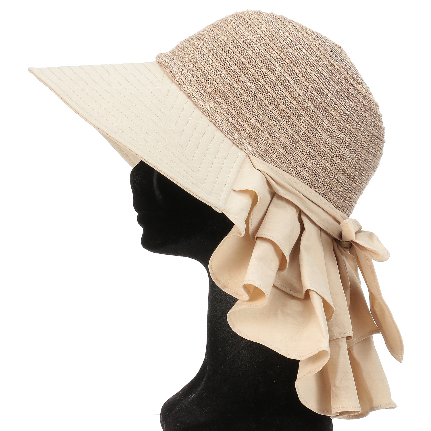 【ブラックM、ベージュM、ネイビーM終了】ミックスサーモシェードハット - 画像3