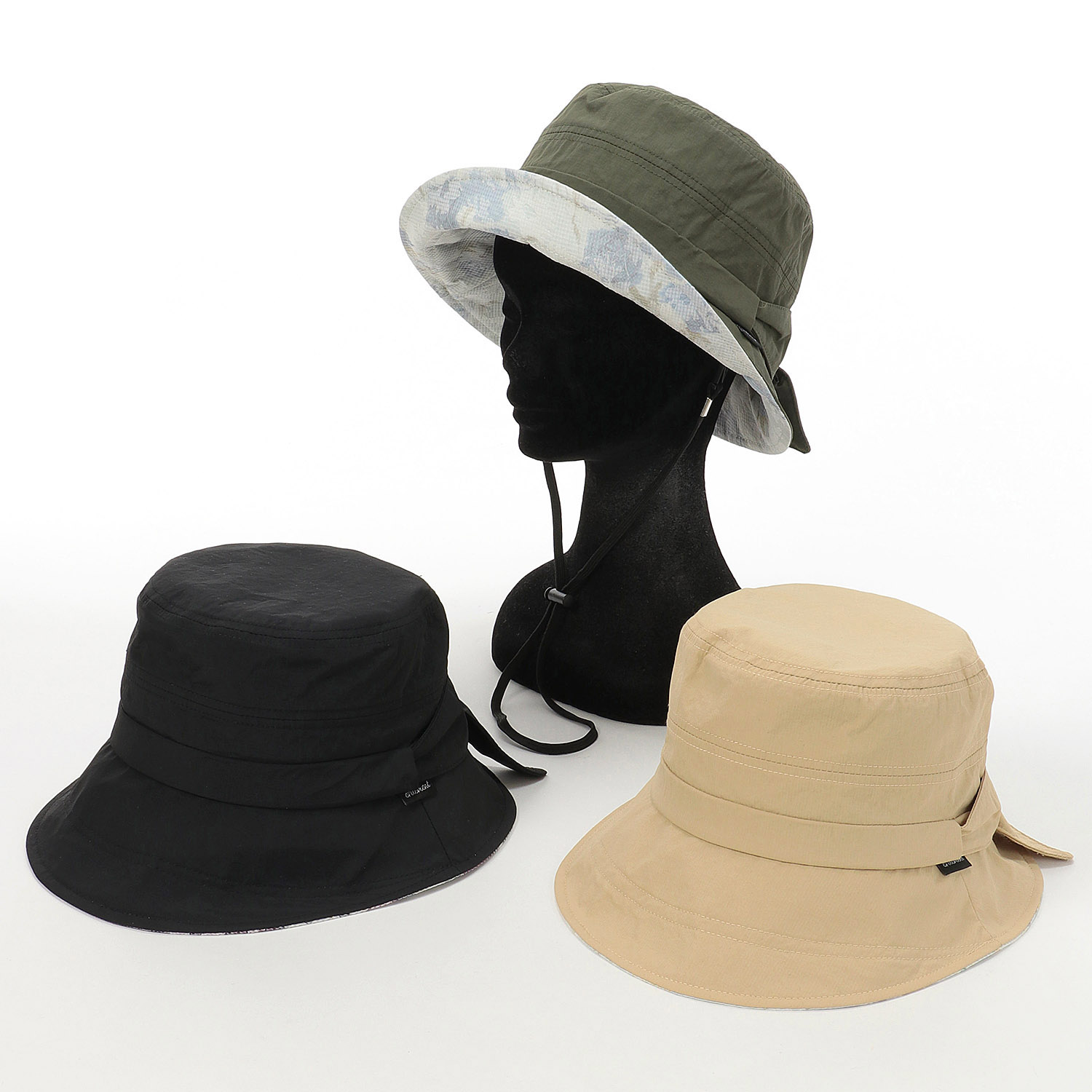 撥水遮光エッジアップハット
