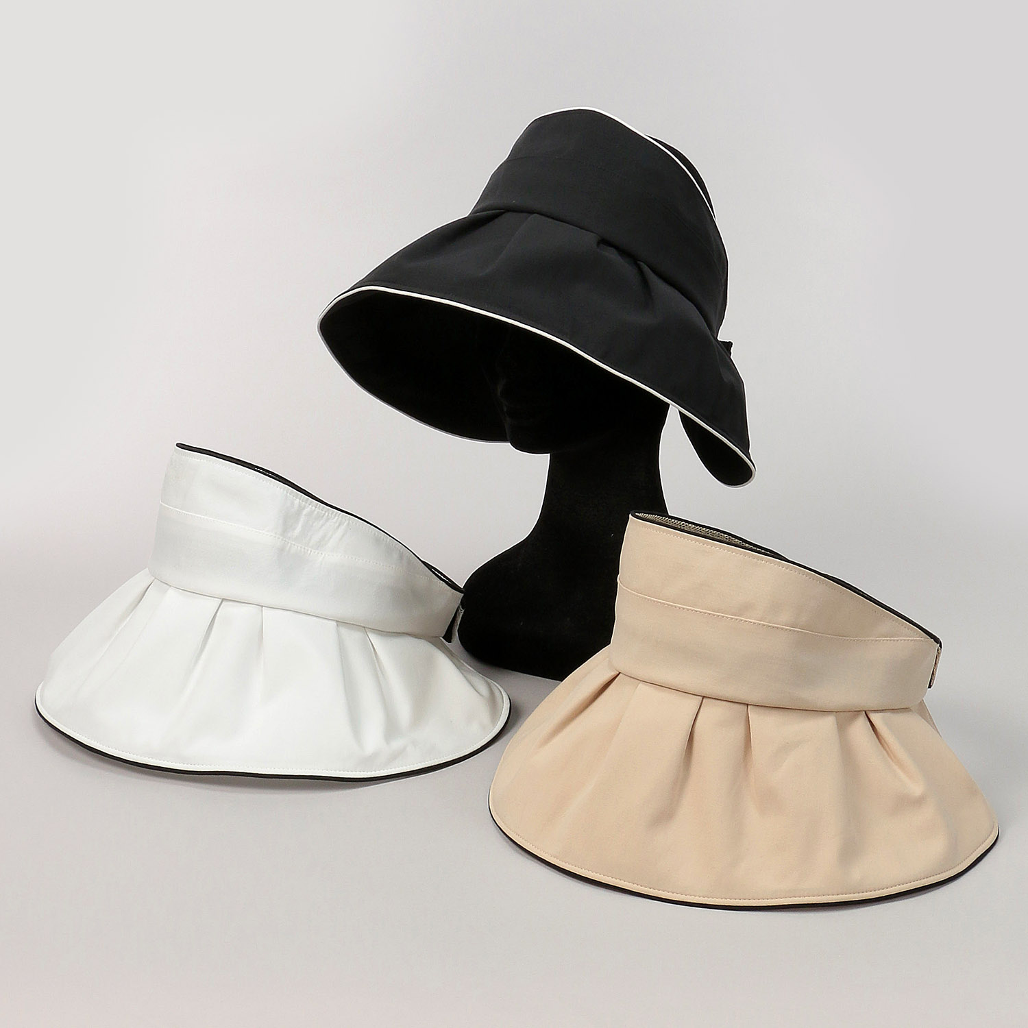 ギャザーブリムくるくるバイザー - 画像1