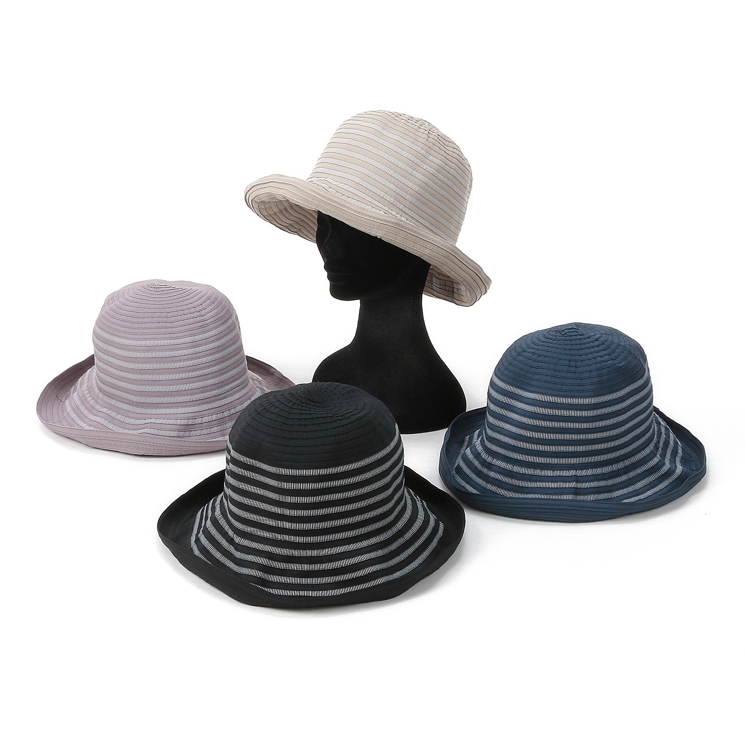 グログランボーダーセーラーハット - 画像1