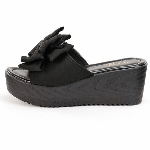 POPOLARE リボンモチーフ厚底ウェッジサンダル C0402 - 画像2