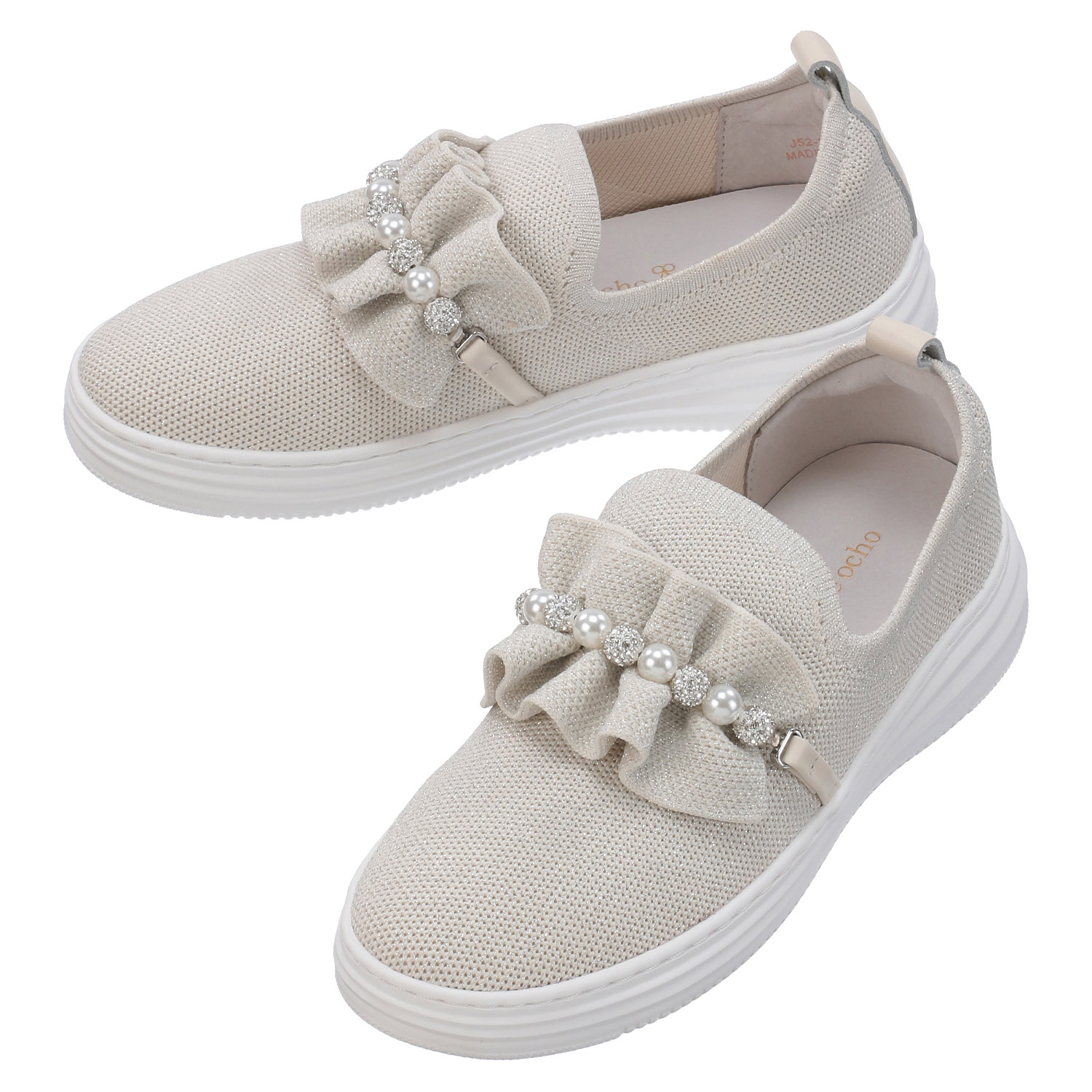 【好評パールフリルシューズ】 de ocho A de ocho パールフリルシューズ52－J52－28 - 画像8