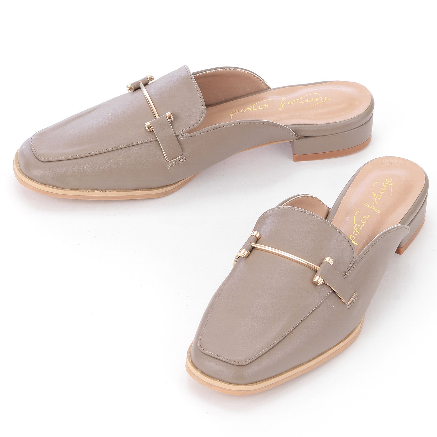 porter fortune ビット付きスクエアトゥミュール H－6130 - 画像3