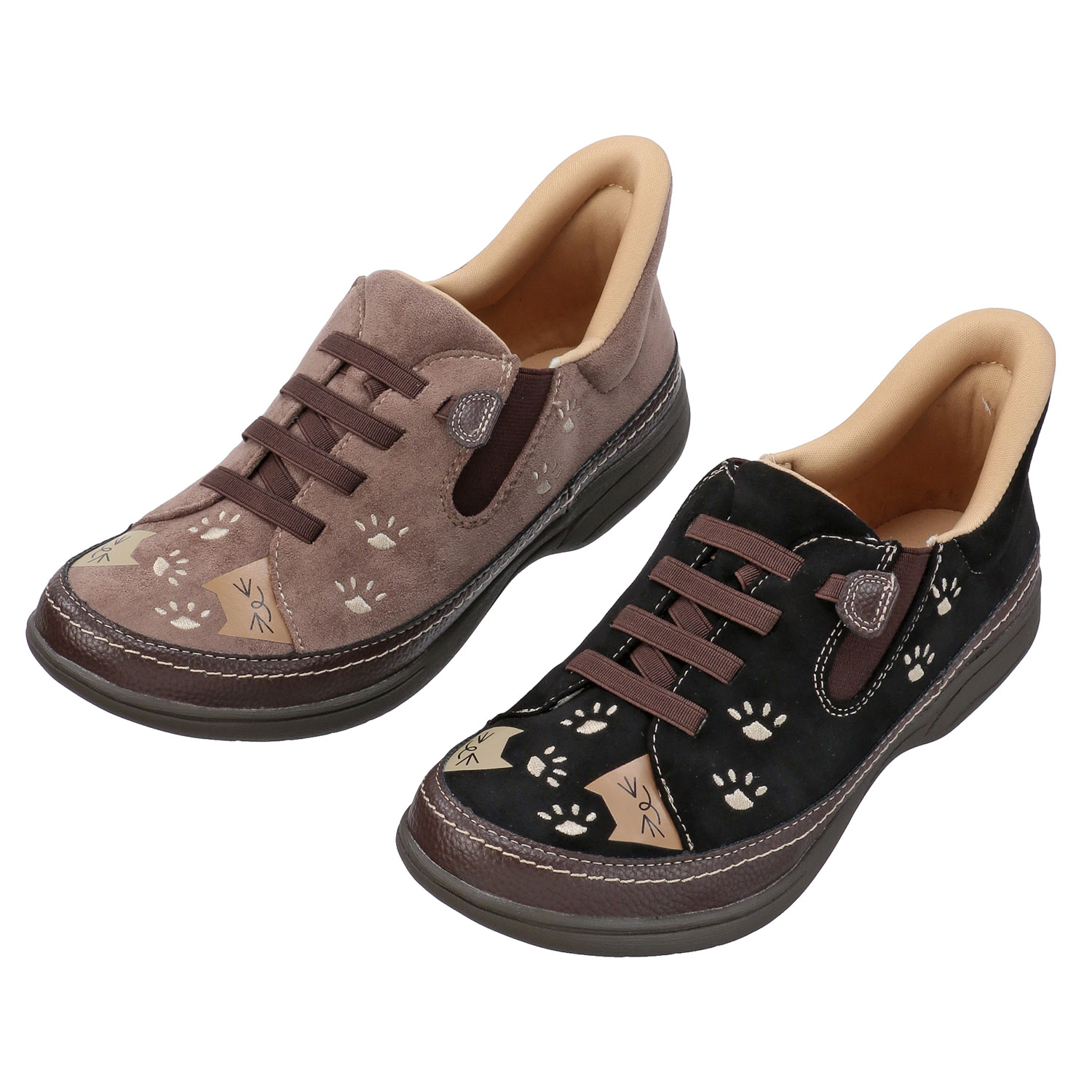 SPEEDY DUCK するっとIN猫柄シューズ7769 - 画像1