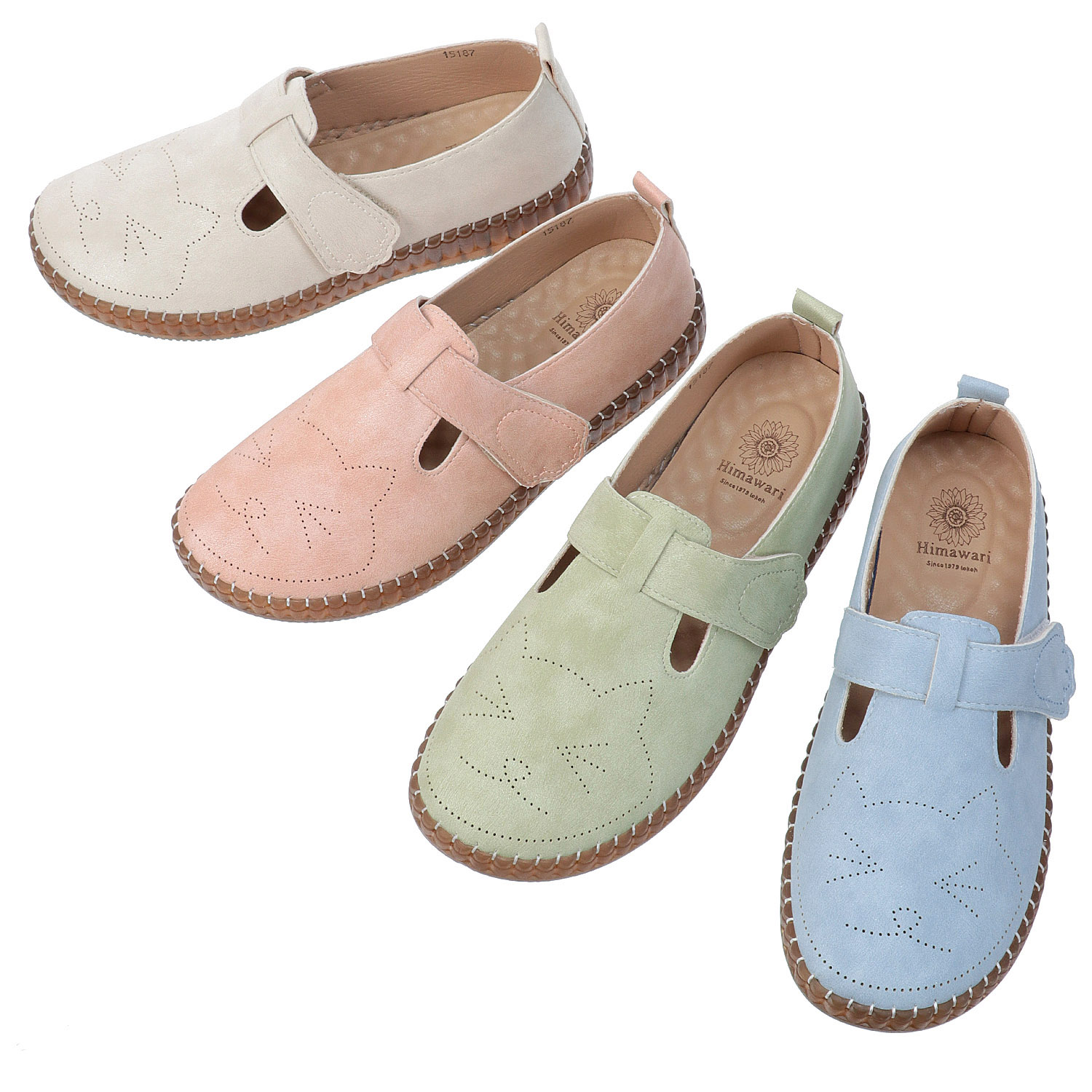 Himawari  猫パンチングシューズ