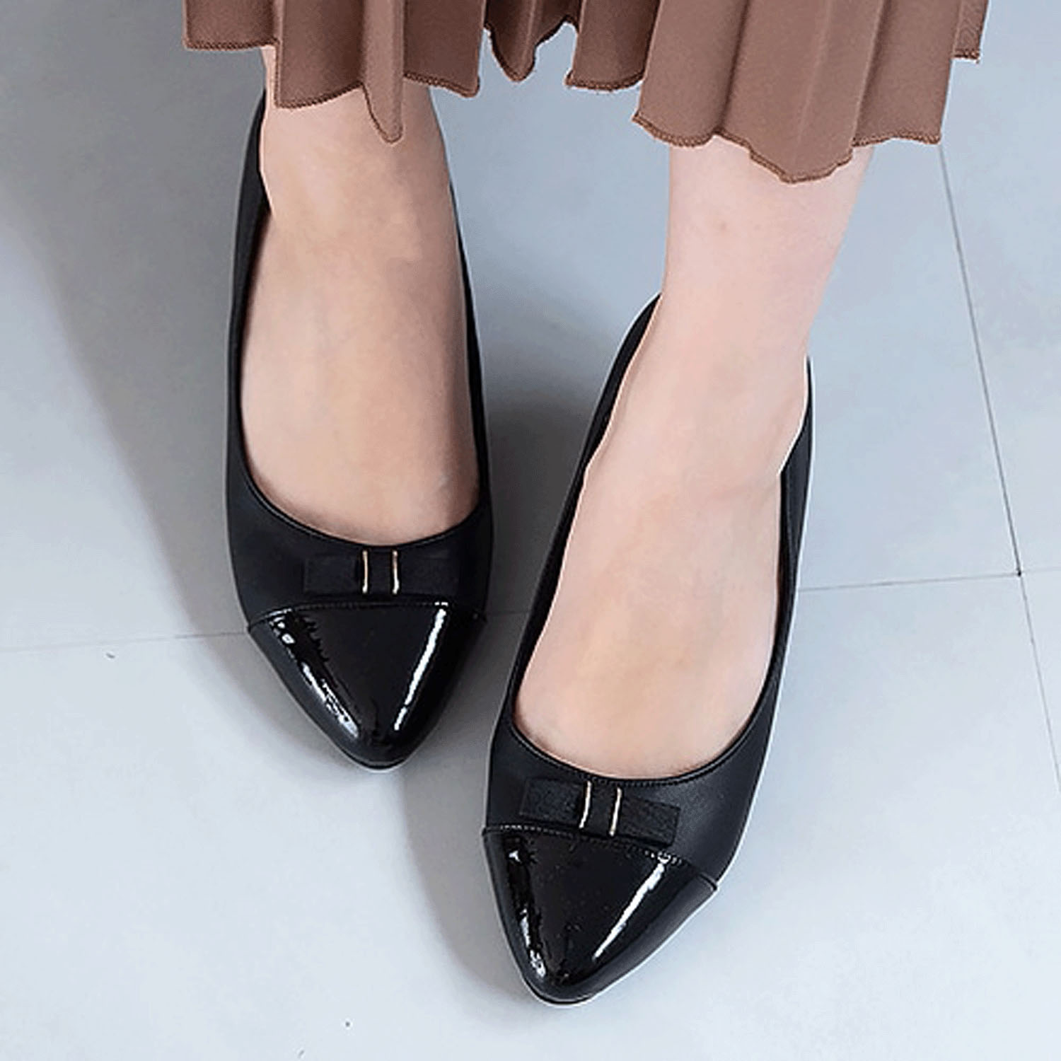 JELLY BEANS トゥキャップリボンレインパンプス