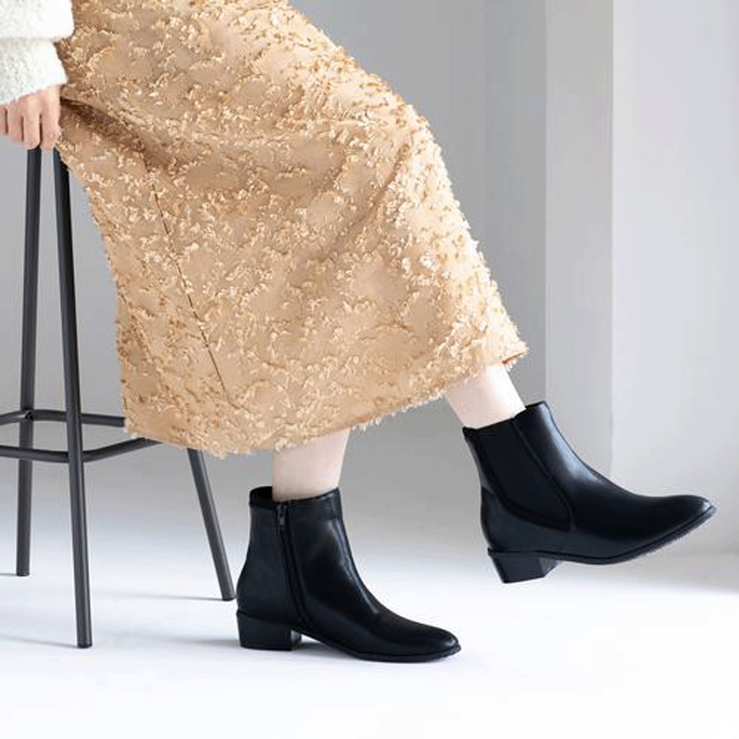 JELLY BEANS サイド切り替えショートブーツ - 画像2