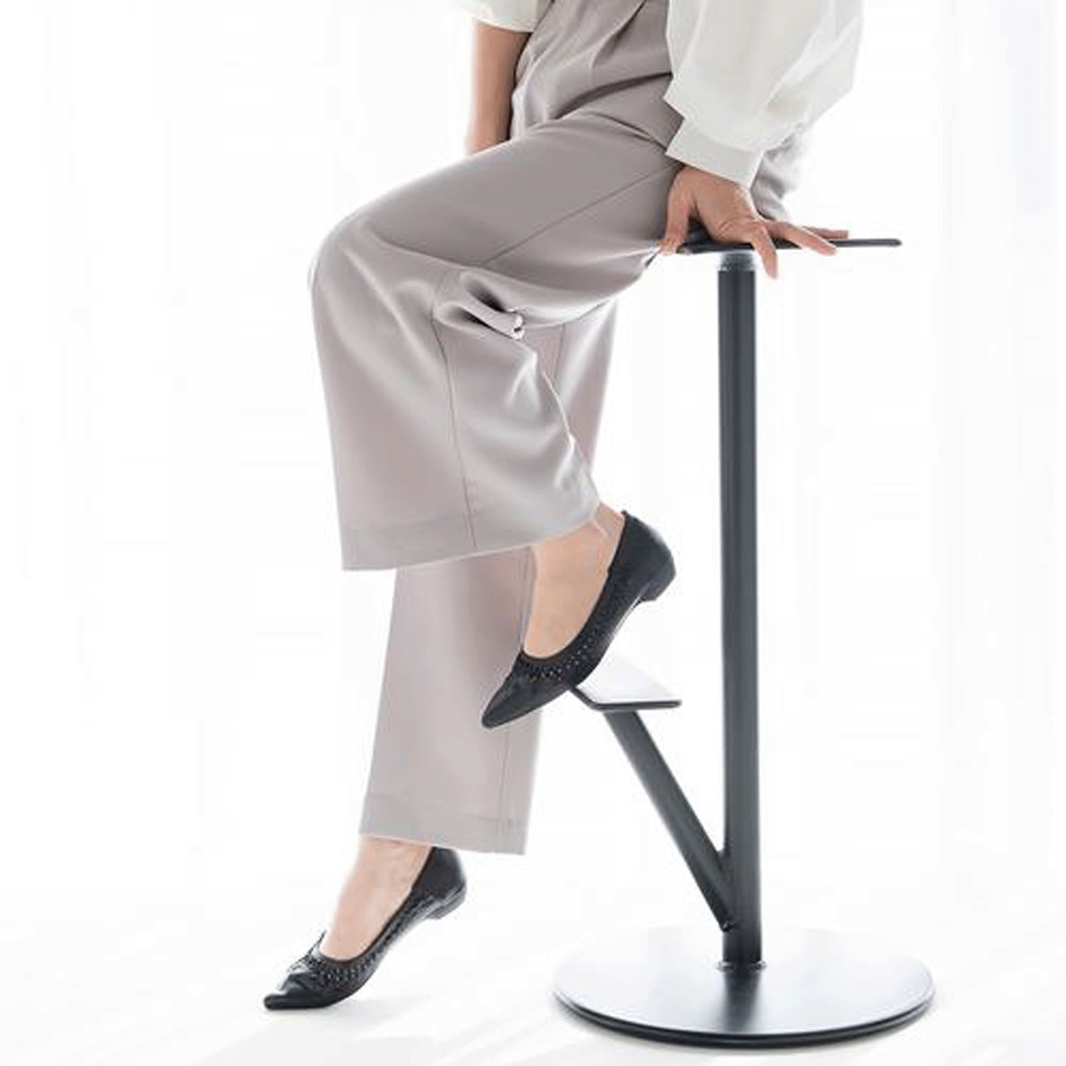 JELLY BEANS ポインテッドサシメッシュモールドソールパンプス - 画像3