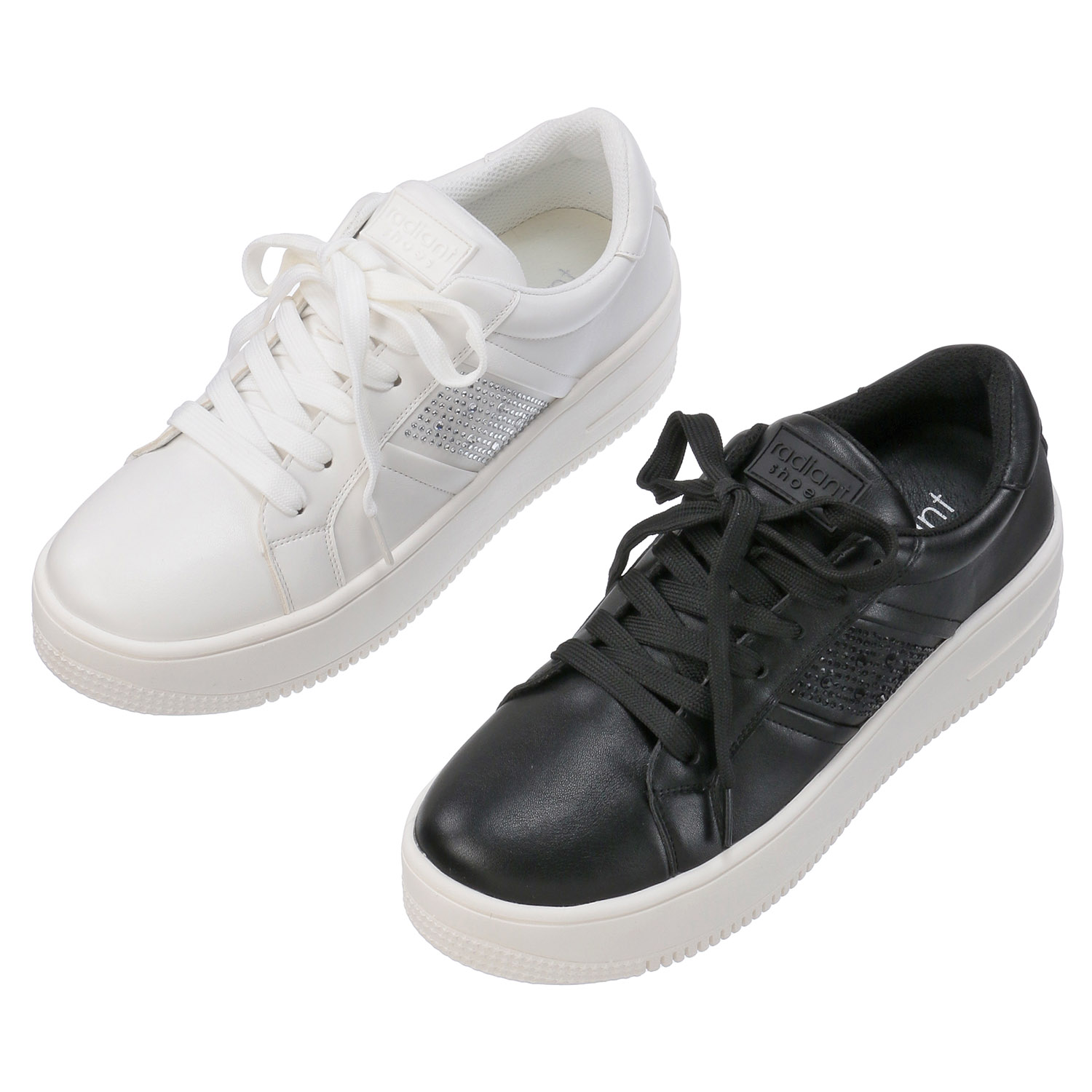 radiant shoes サイドビジューコートスニーカー - 画像1