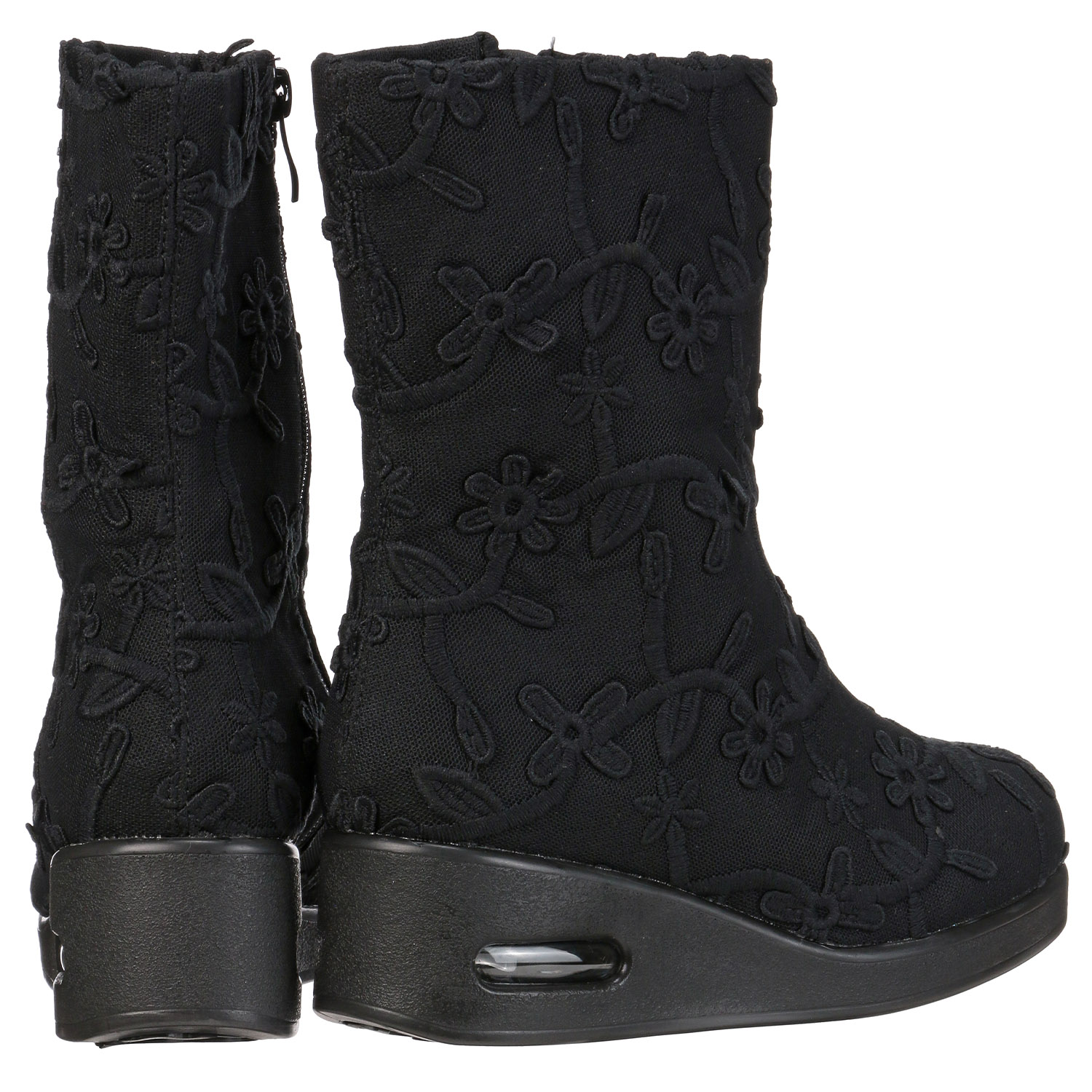 POPOLARE フラワー刺繍レースブーツ 3804 - 画像3