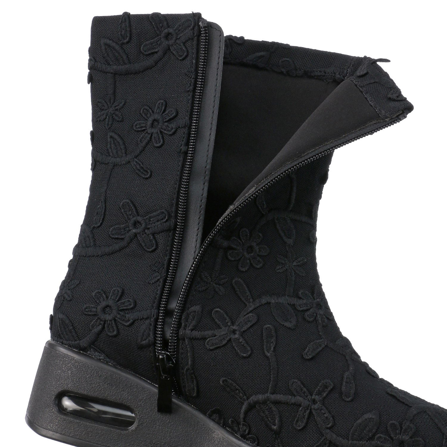 POPOLARE フラワー刺繍レースブーツ 3804 - 画像5