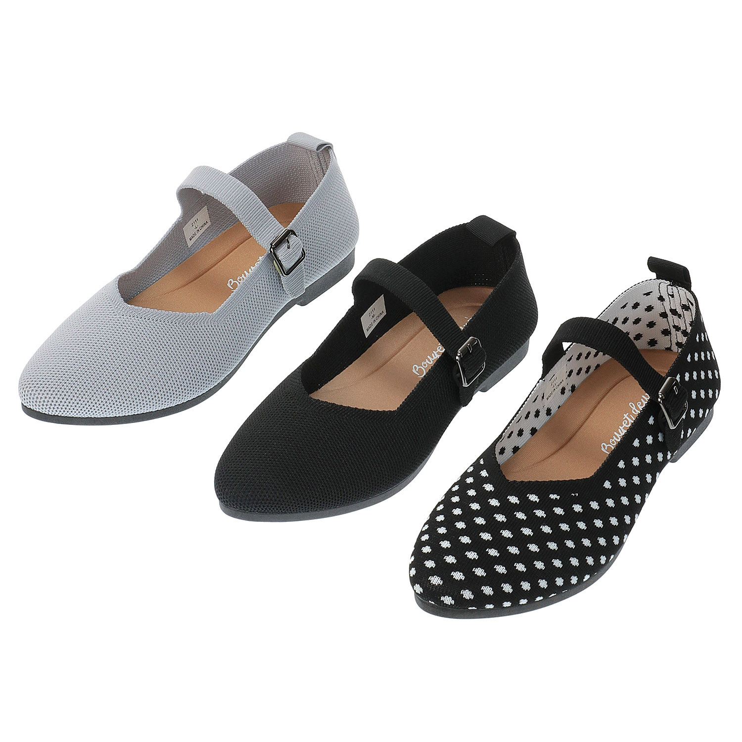 ウォッシャブル ニットパンプス2111