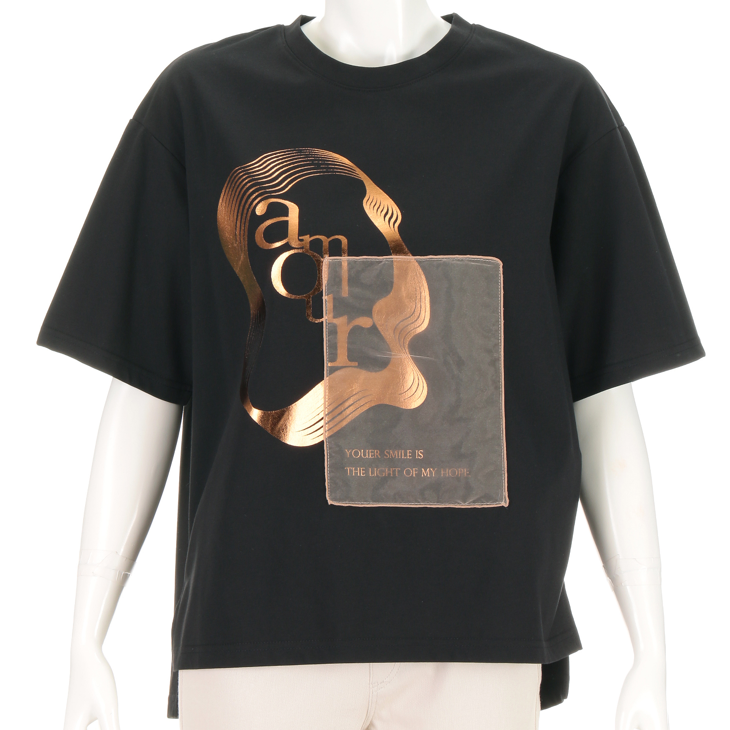 ハルズアミ シアードッキング箔プリントTシャツ - 画像5