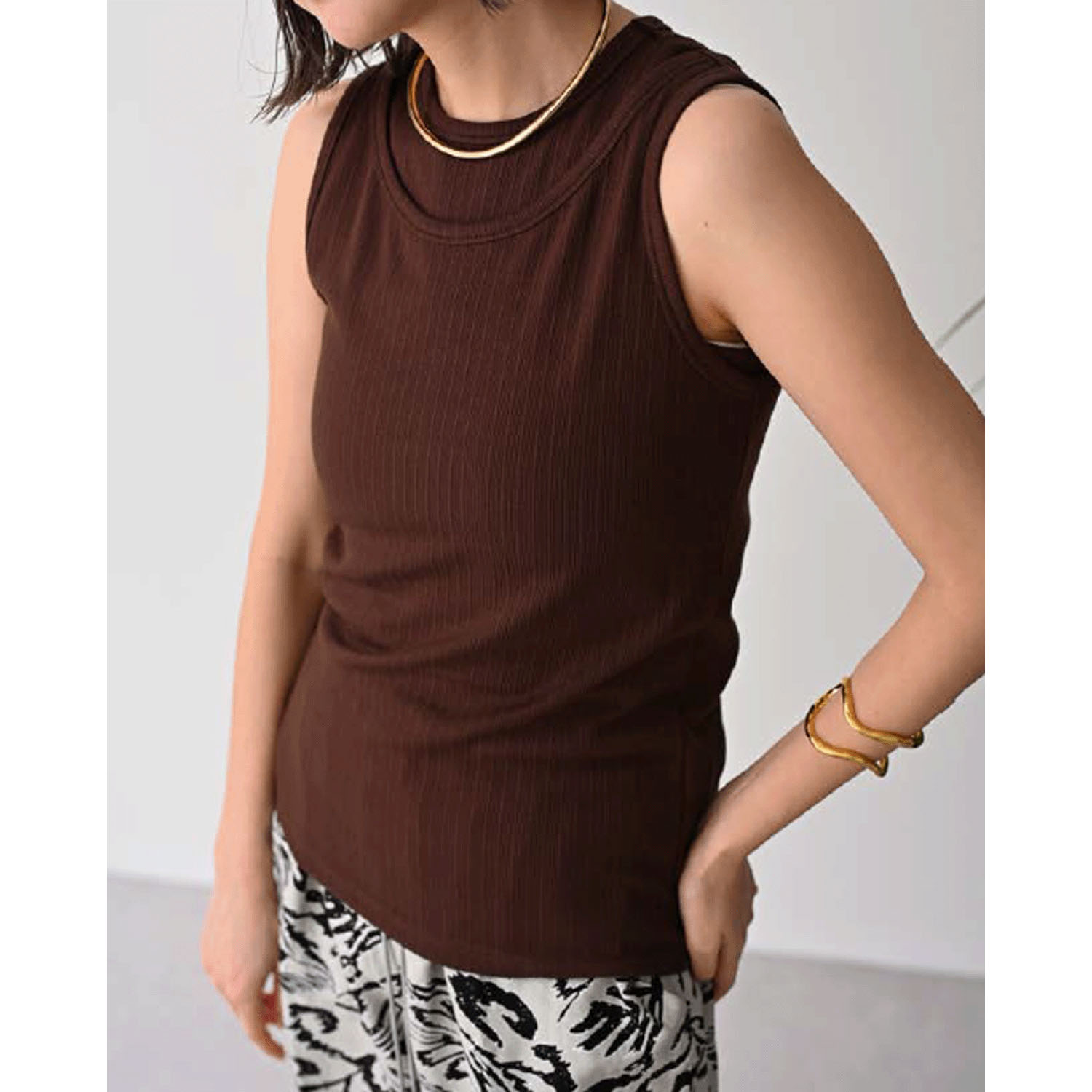 HERENCIA リブタンクトップ