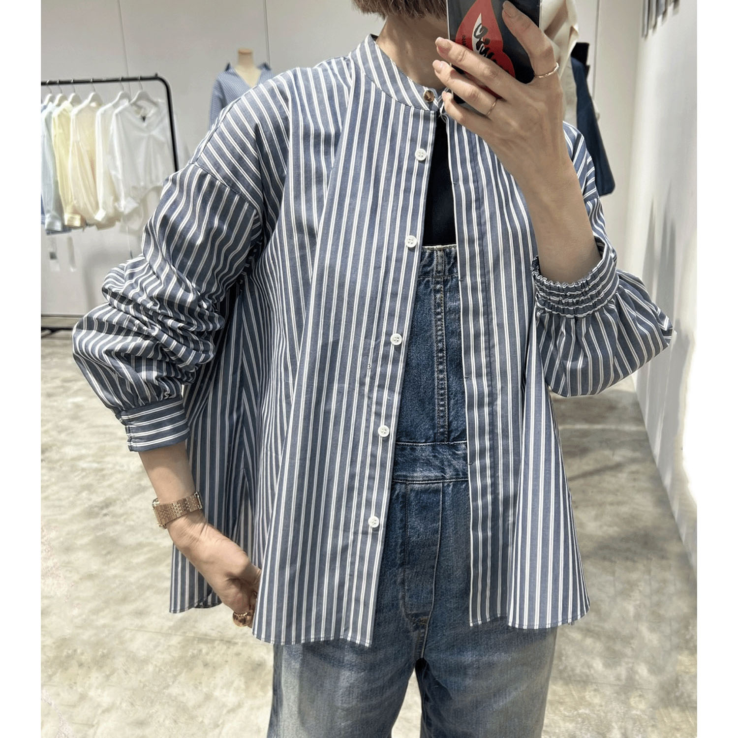 HERENCIA ストライプシャツ - 画像5