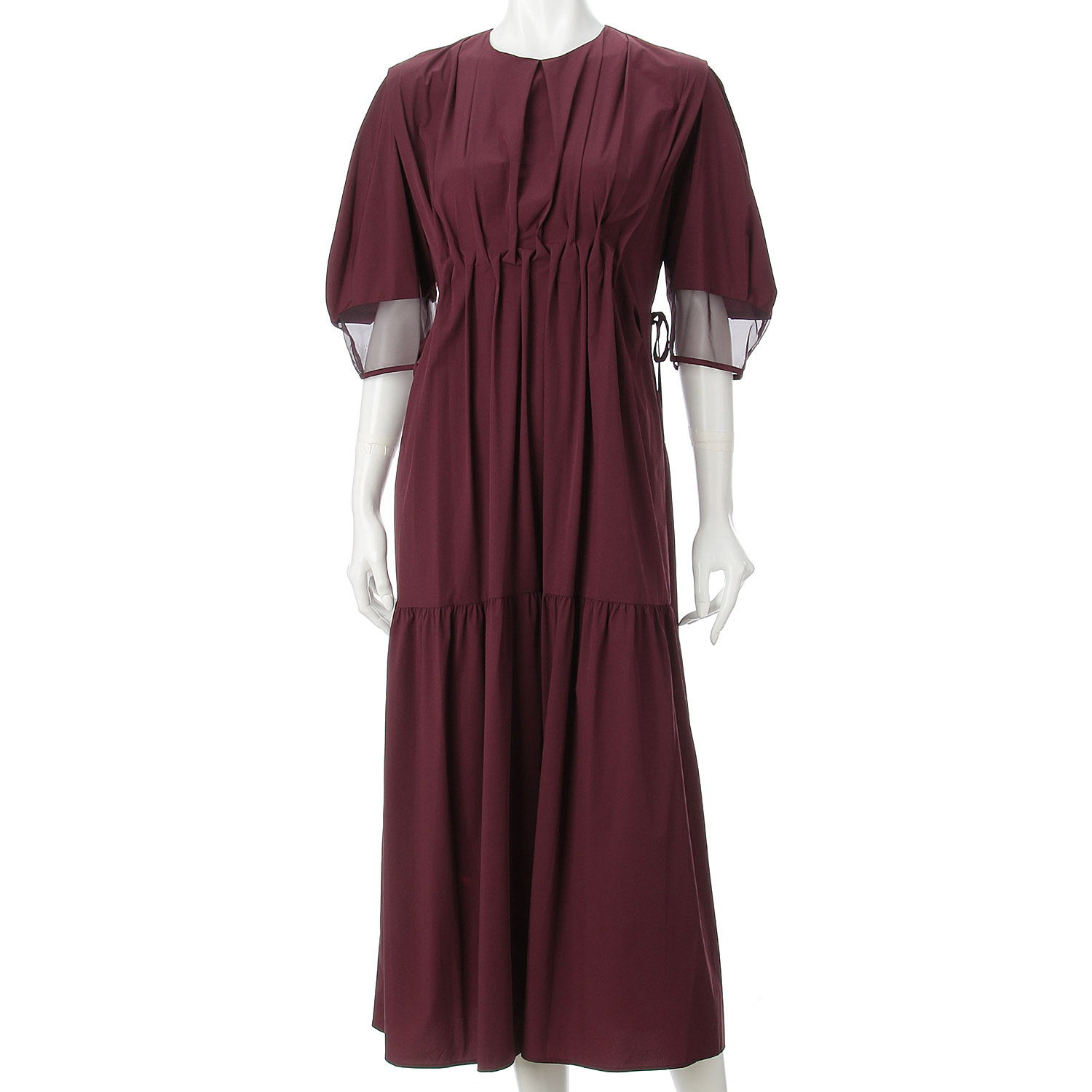 ハルズアミ シアースリーブタックワンピース - 画像2